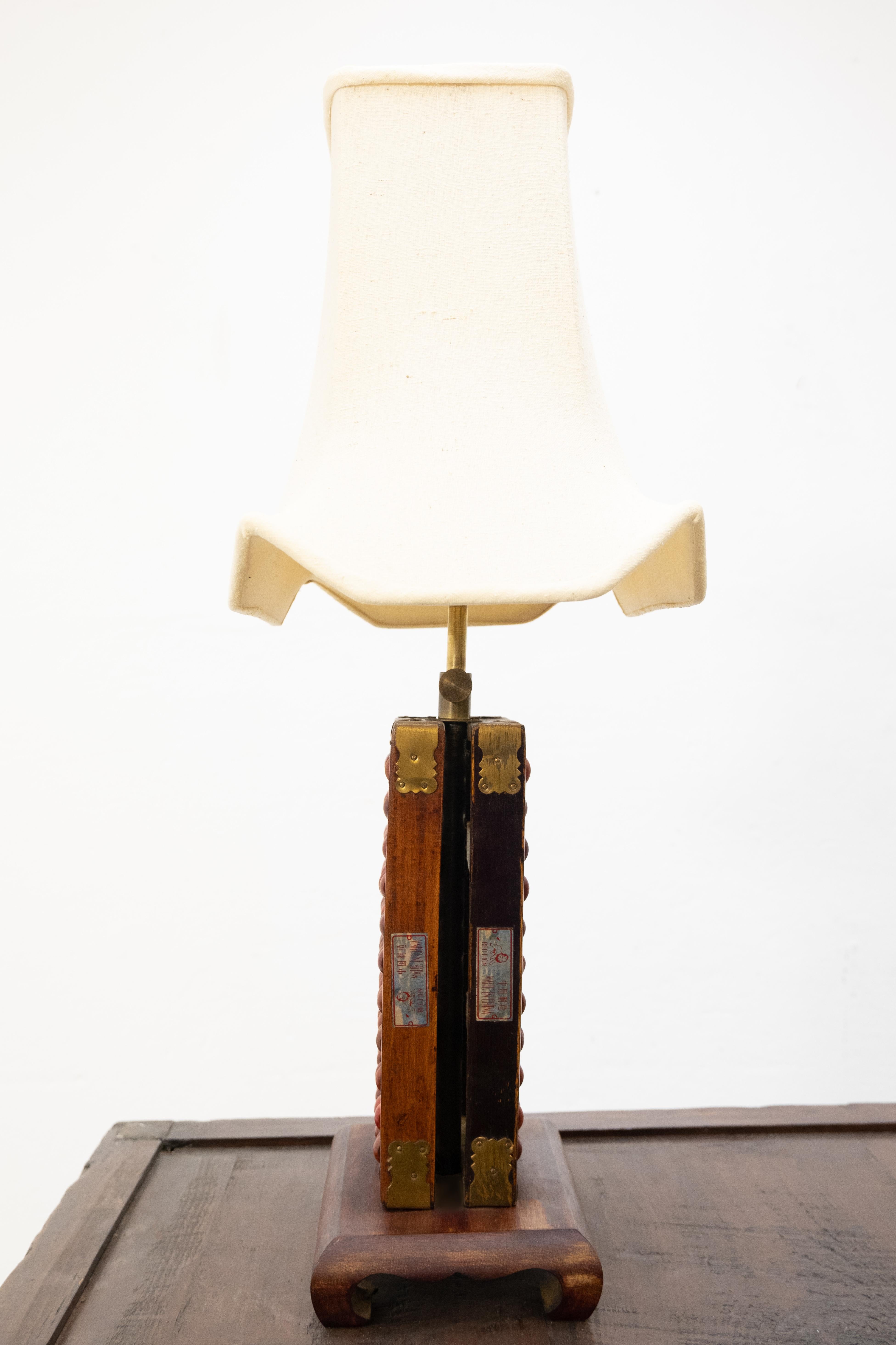 Two Chinese Abacus Table Lamps, 1960s 1