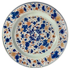 Two Chinese Imari Porcelain Chargers Hand-Painted Qianlong Era, Circa 1760