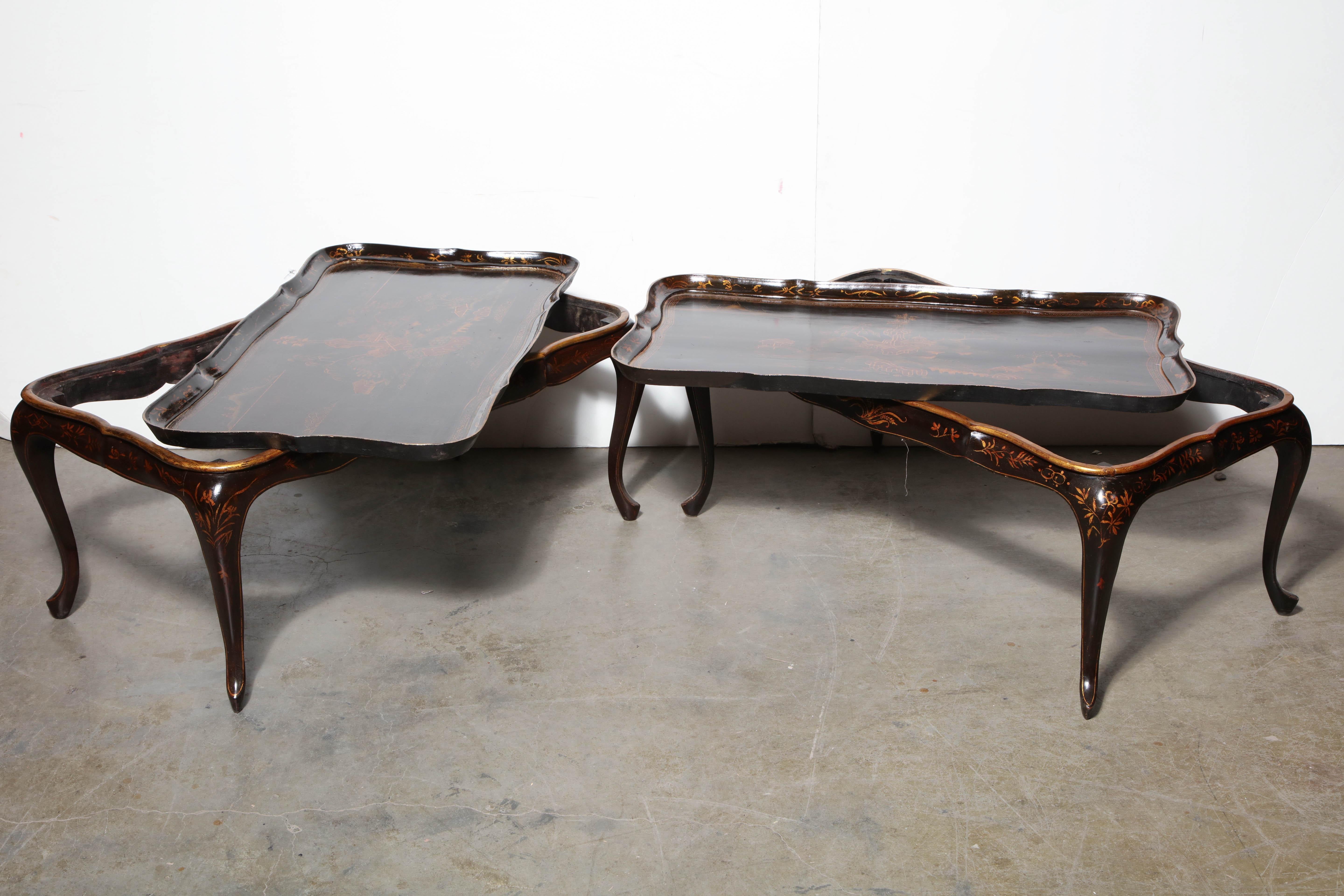 Two Chinese Lacquered Coffee Tables 5