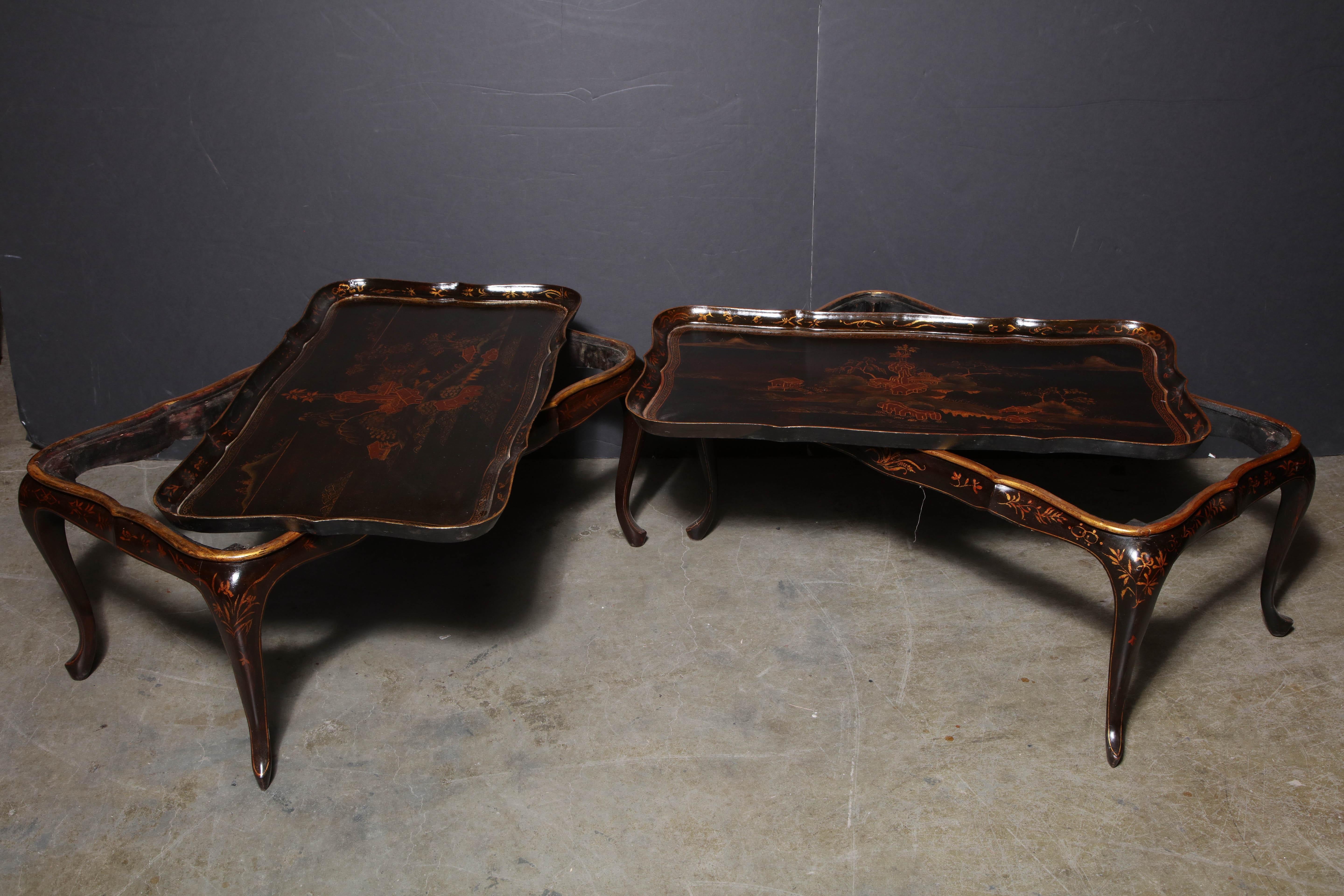 Two Chinese Lacquered Coffee Tables 6