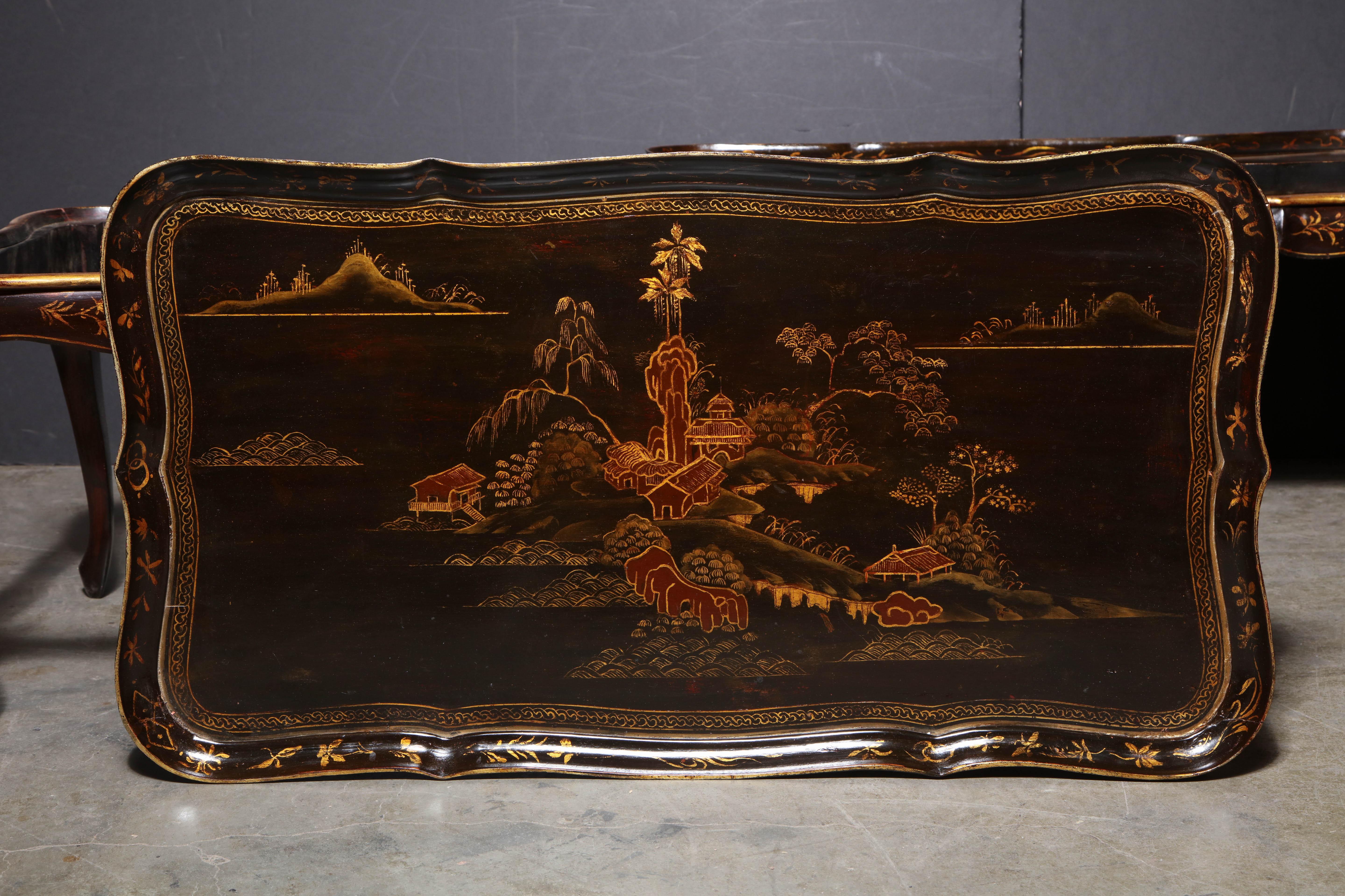 Two Chinese Lacquered Coffee Tables 7