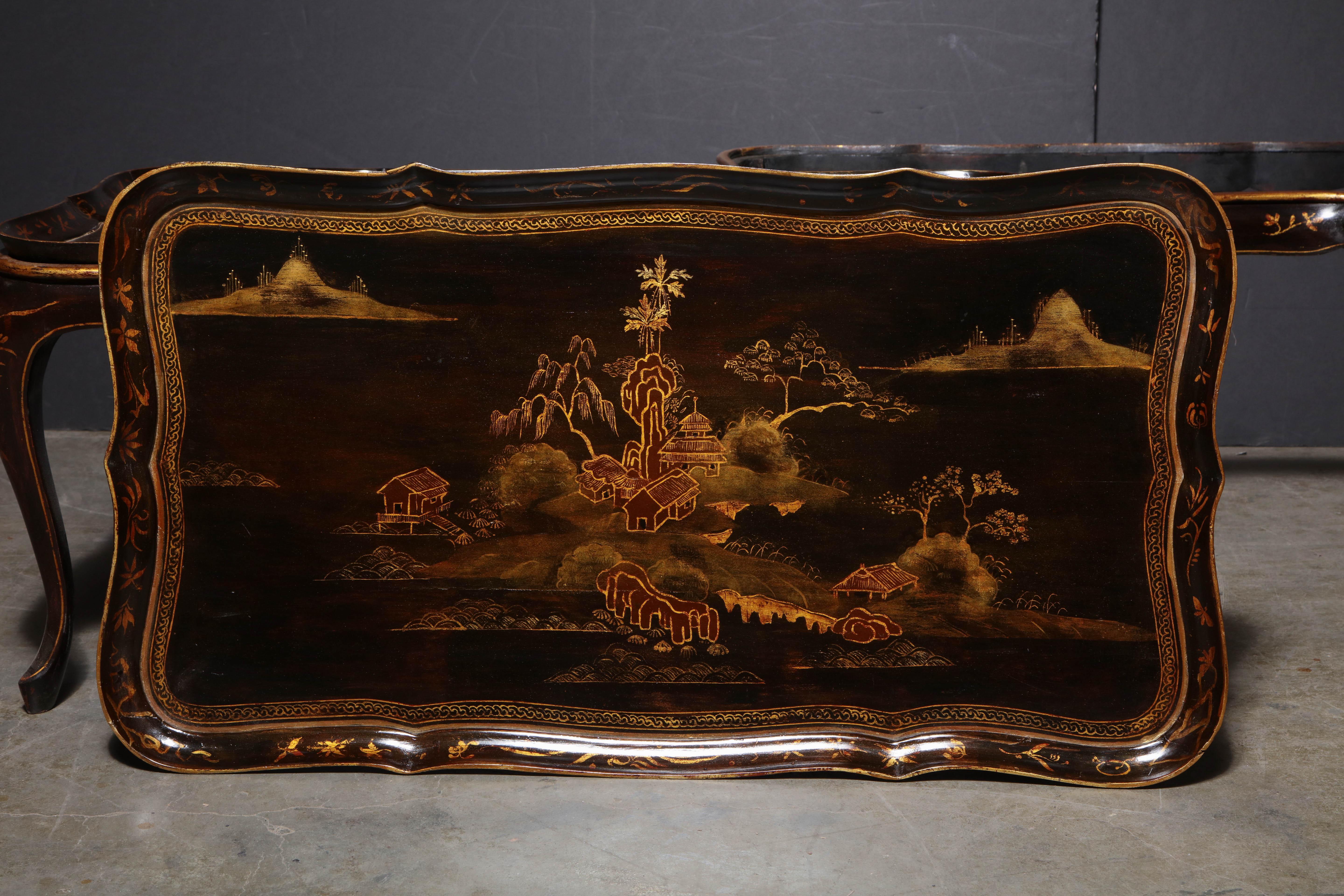 Two Chinese Lacquered Coffee Tables 9