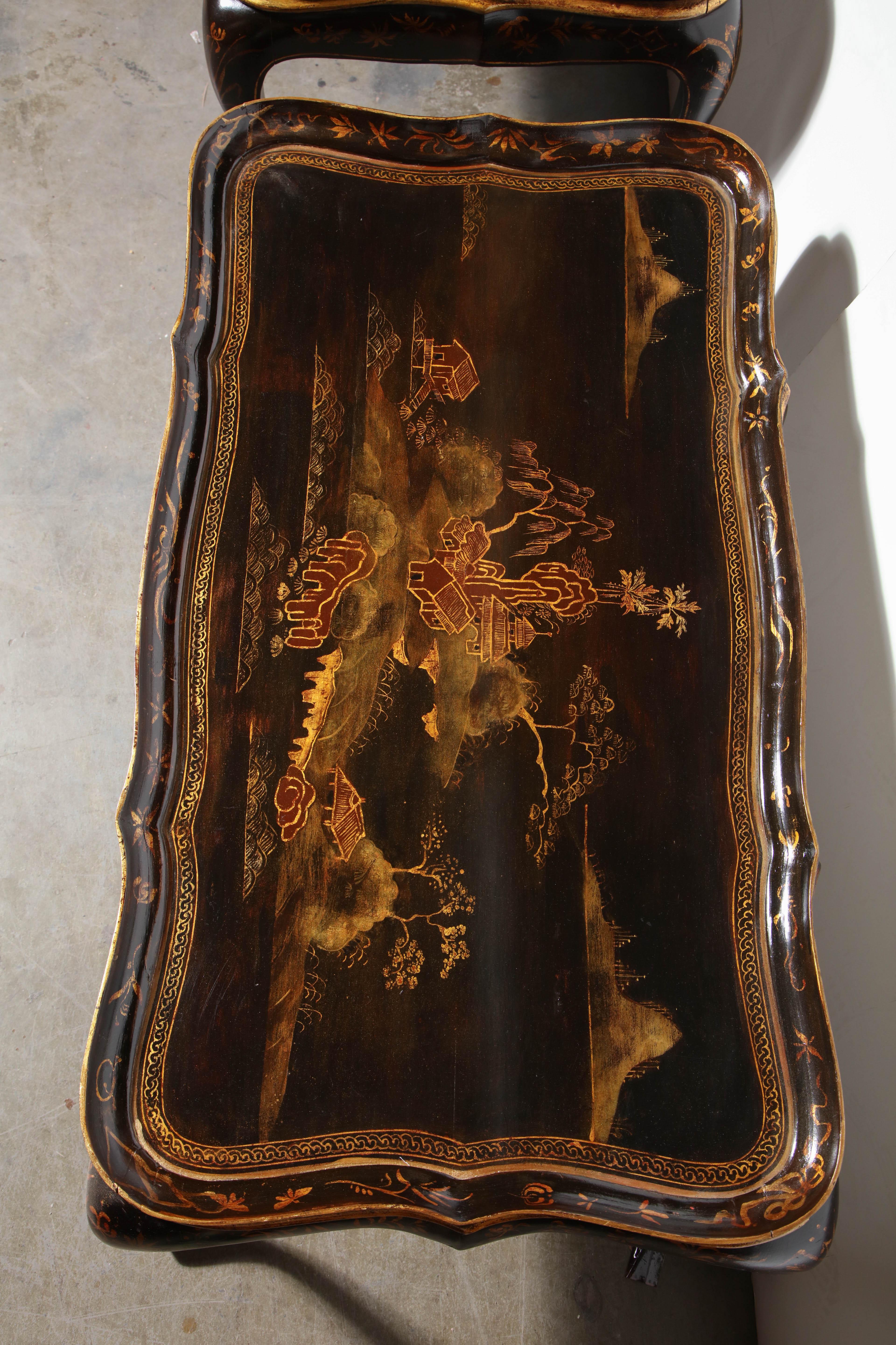 Two Chinese Lacquered Coffee Tables In Good Condition In Westwood, NJ