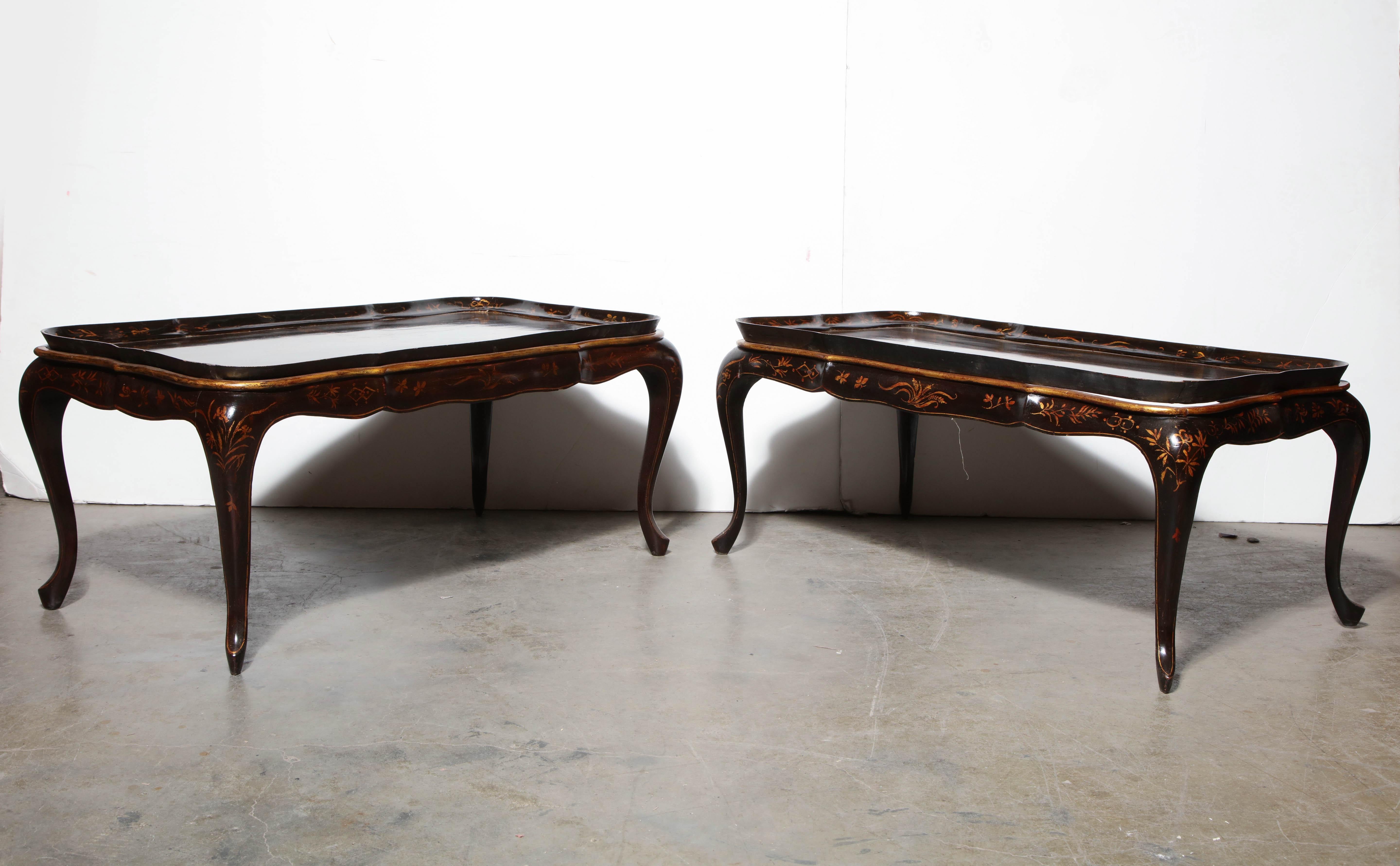 Two Chinese Lacquered Coffee Tables 1
