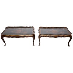 Antique Two Chinese Lacquered Coffee Tables