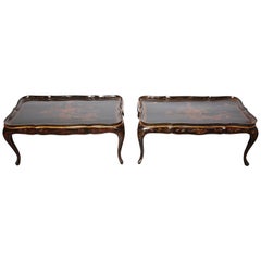 Two Chinese Lacquered Coffee Tables