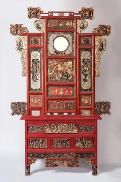 Two Chinese panels, late 19th century, China, circa 1880