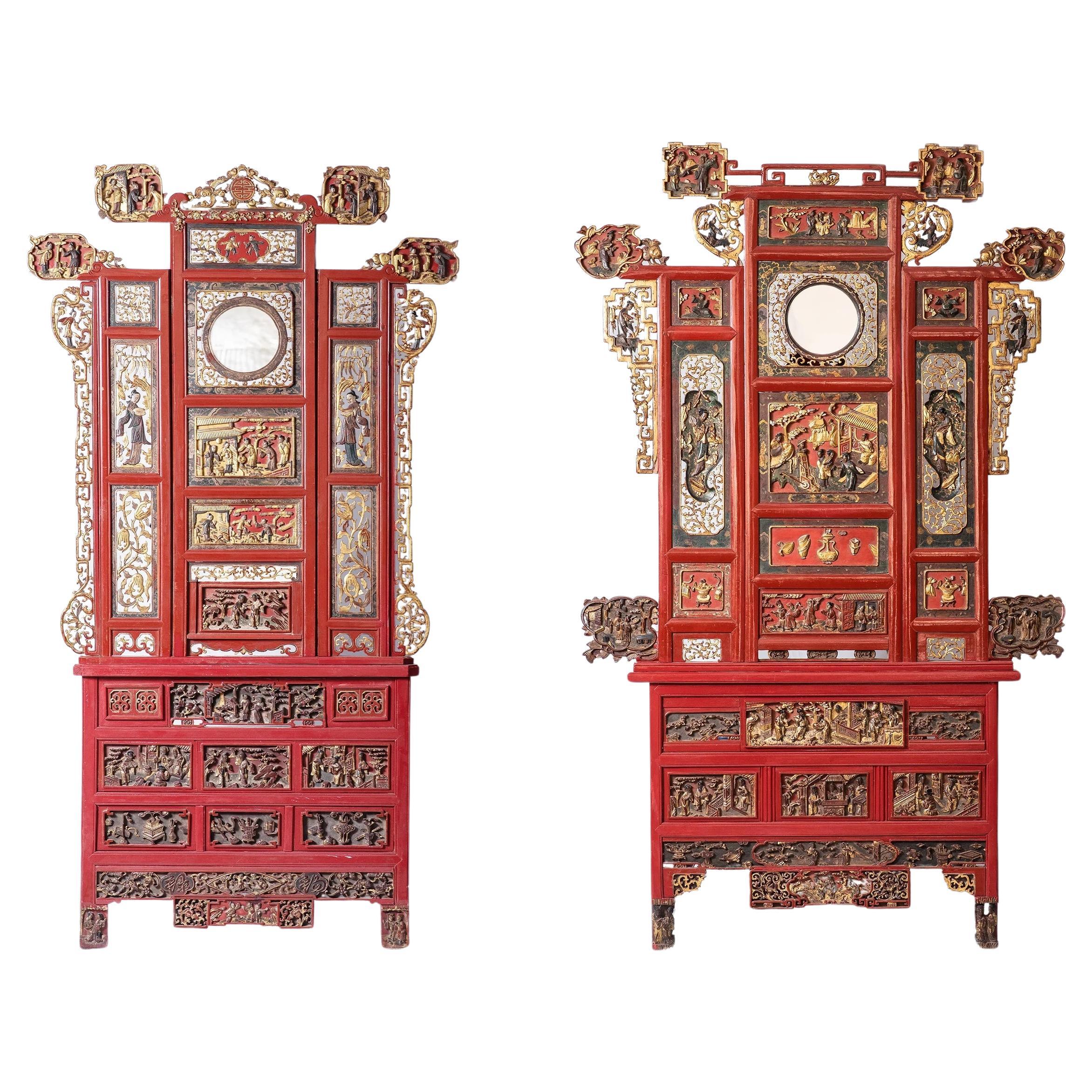 Two Chinese panels, late 19th century, China, circa 1880