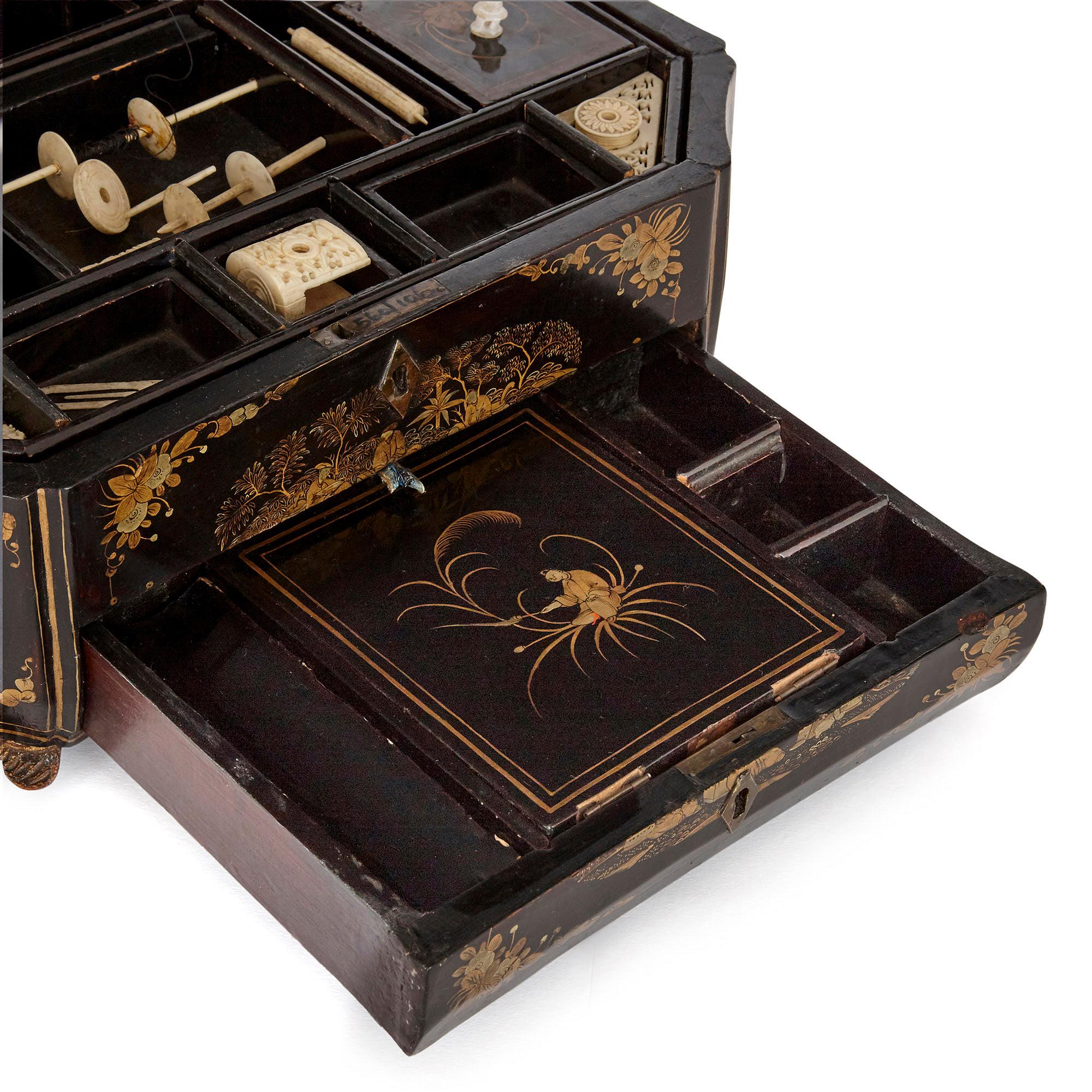 19th Century Two Chinese Work Boxes
