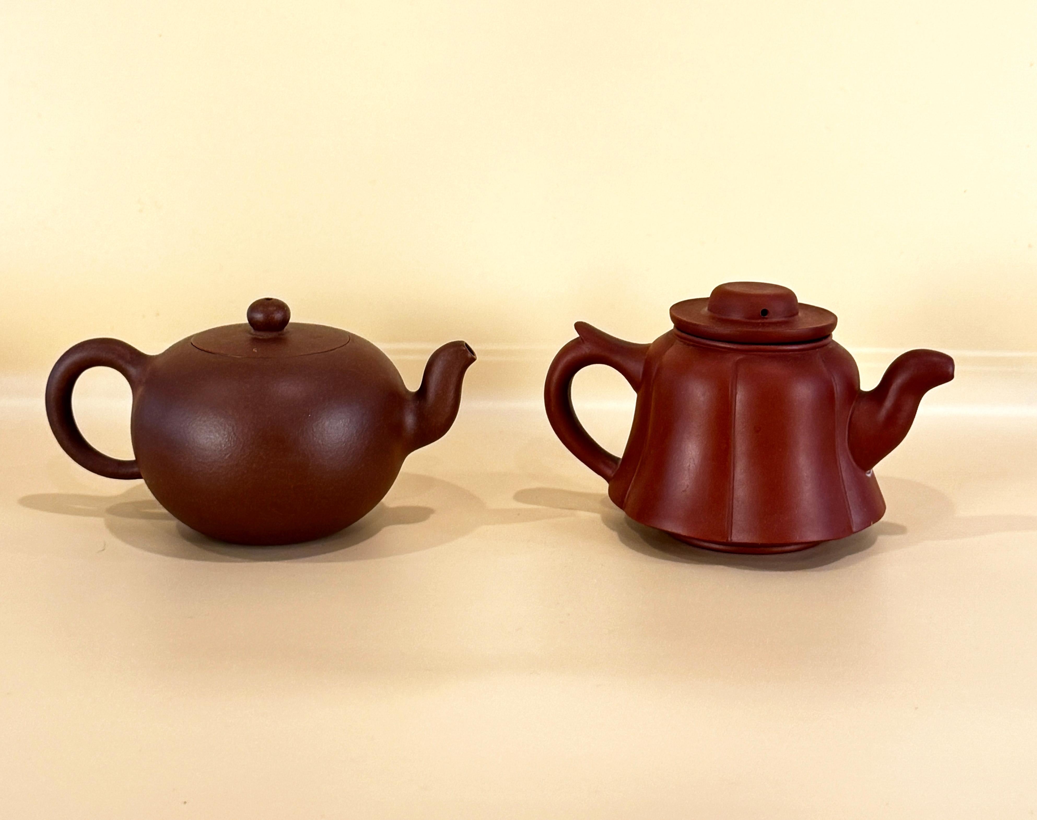 20th Century Two Chinese Yixing Clay Teapots For Sale