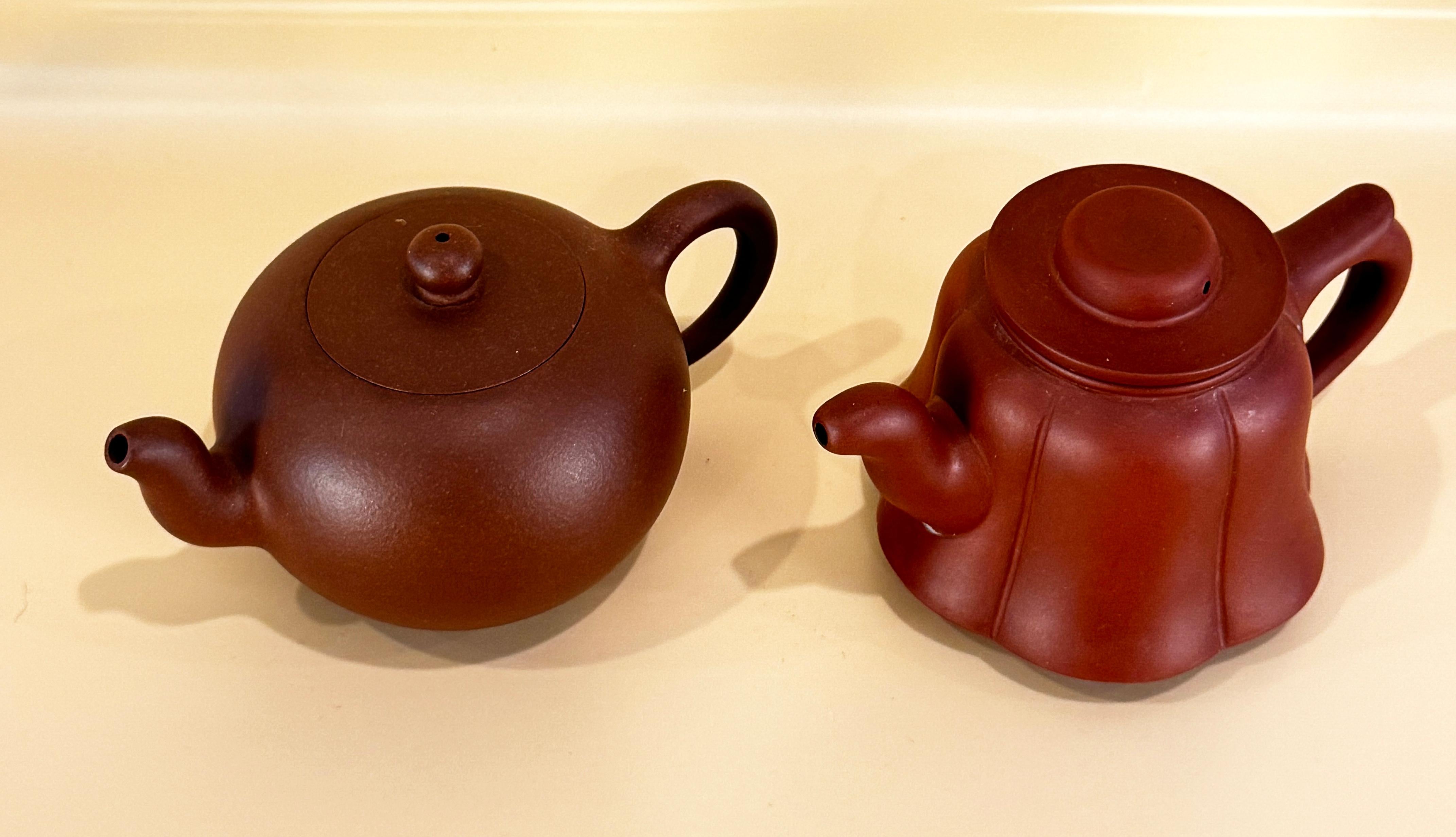 Two Chinese Yixing Clay Teapots For Sale 2