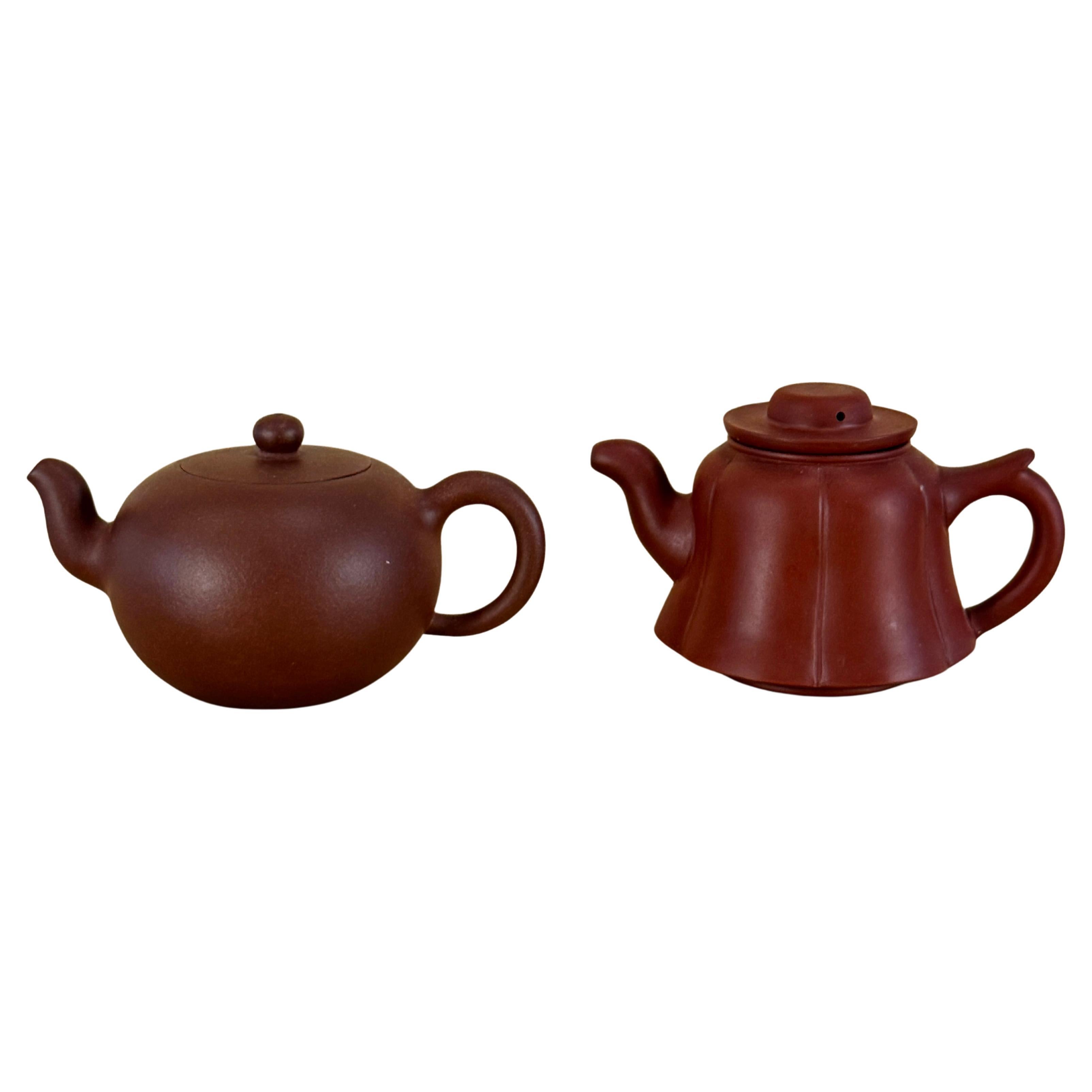 Two Chinese Yixing Clay Teapots