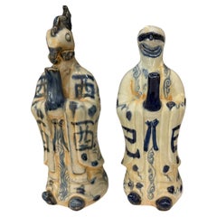 Tres estatuas del zodiaco chino - Serpiente, Gallo y Cabra