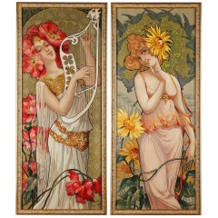 Two Chromolithographs by Mary Golay, Published by Clément Tournier & Cie