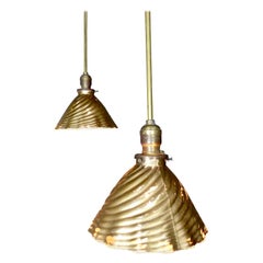 Two circa 1930 Mercury/X-Ray Industrial Pendant Lights