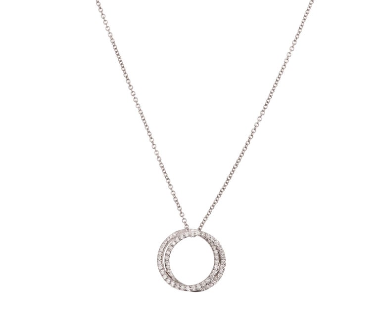 Pendentif Cercle Diamants En Or 18K Jaune - 0.26 Carats Diamants Ronds Brillants - Neuf Avec étiquettes