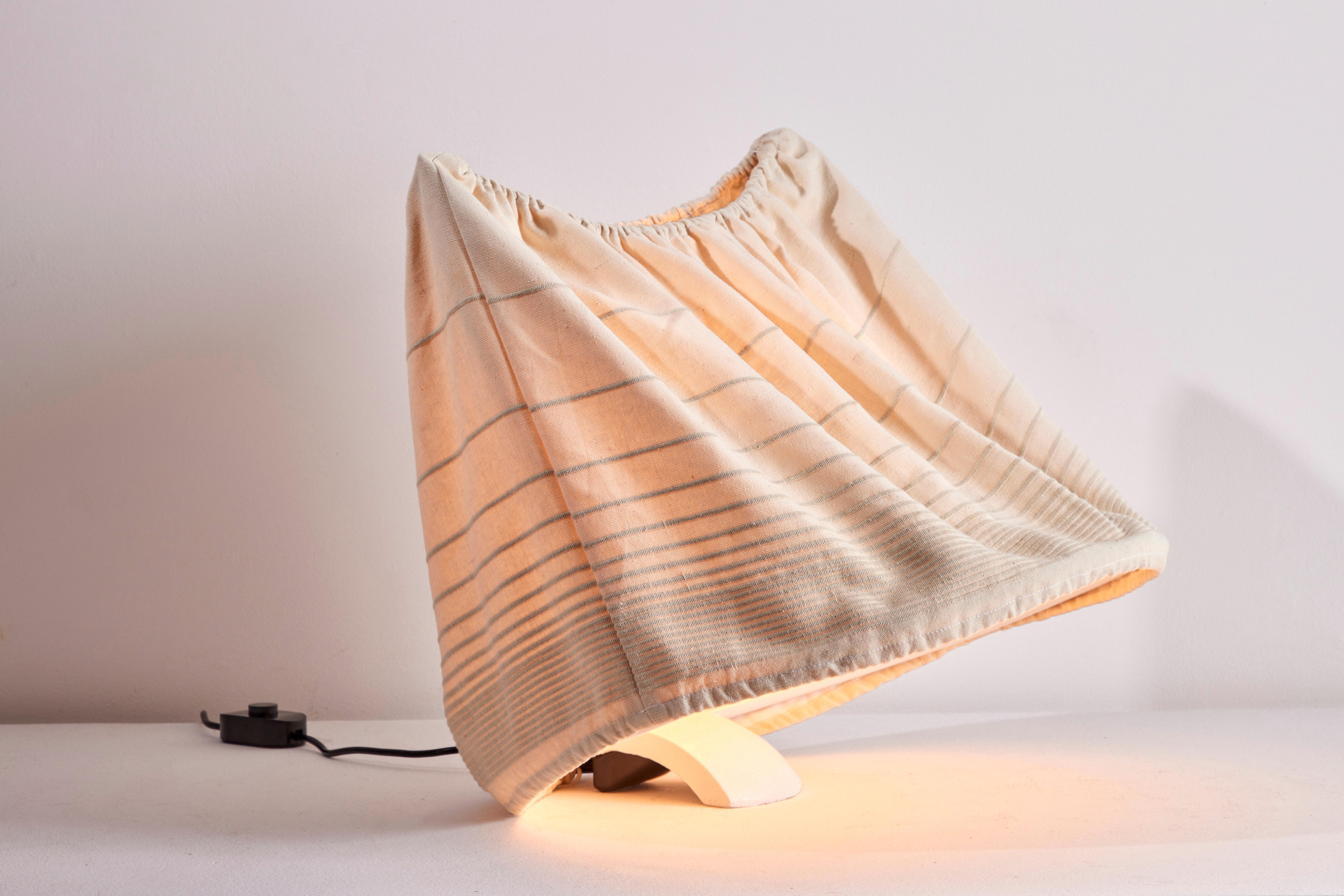 Fabric Pair of Circo Table Lamps by Mario Bellini for Artemide