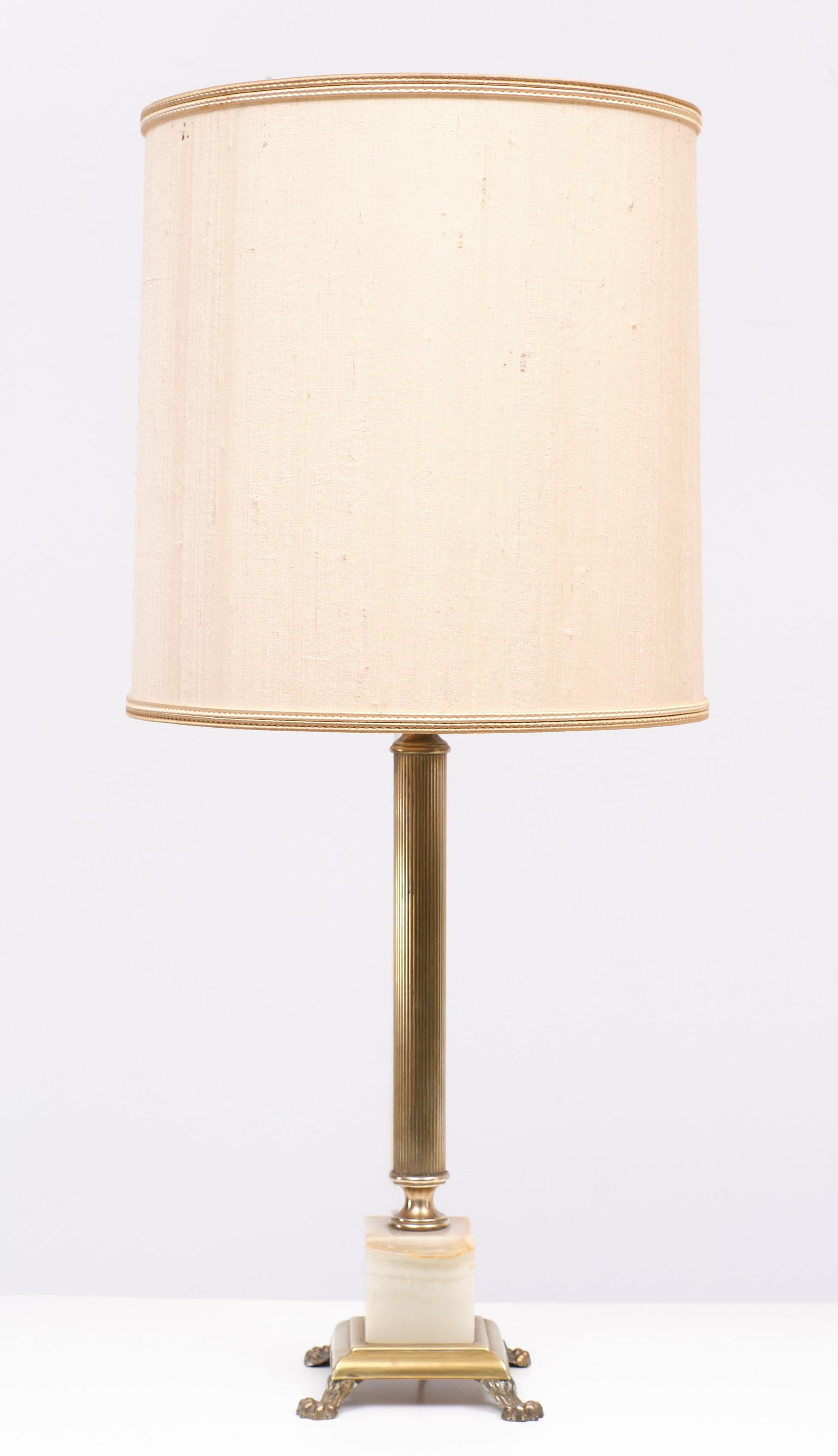 Empire Revival Two Classic Colum Table Lamps, 1960s, France For Sale