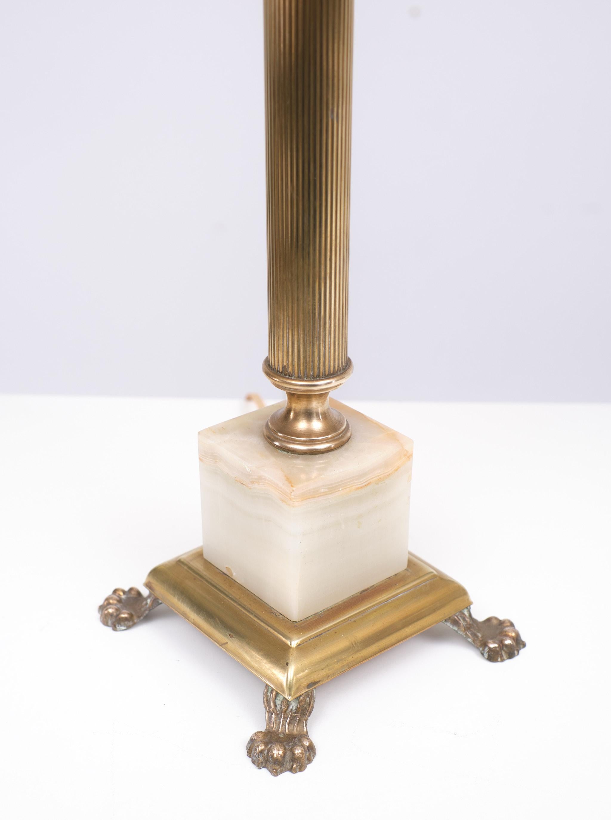 Marbre Deux  Lampes de table colonne classiques  1960 France  en vente