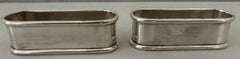 Two Classic Oval Sterling Napkin Rings