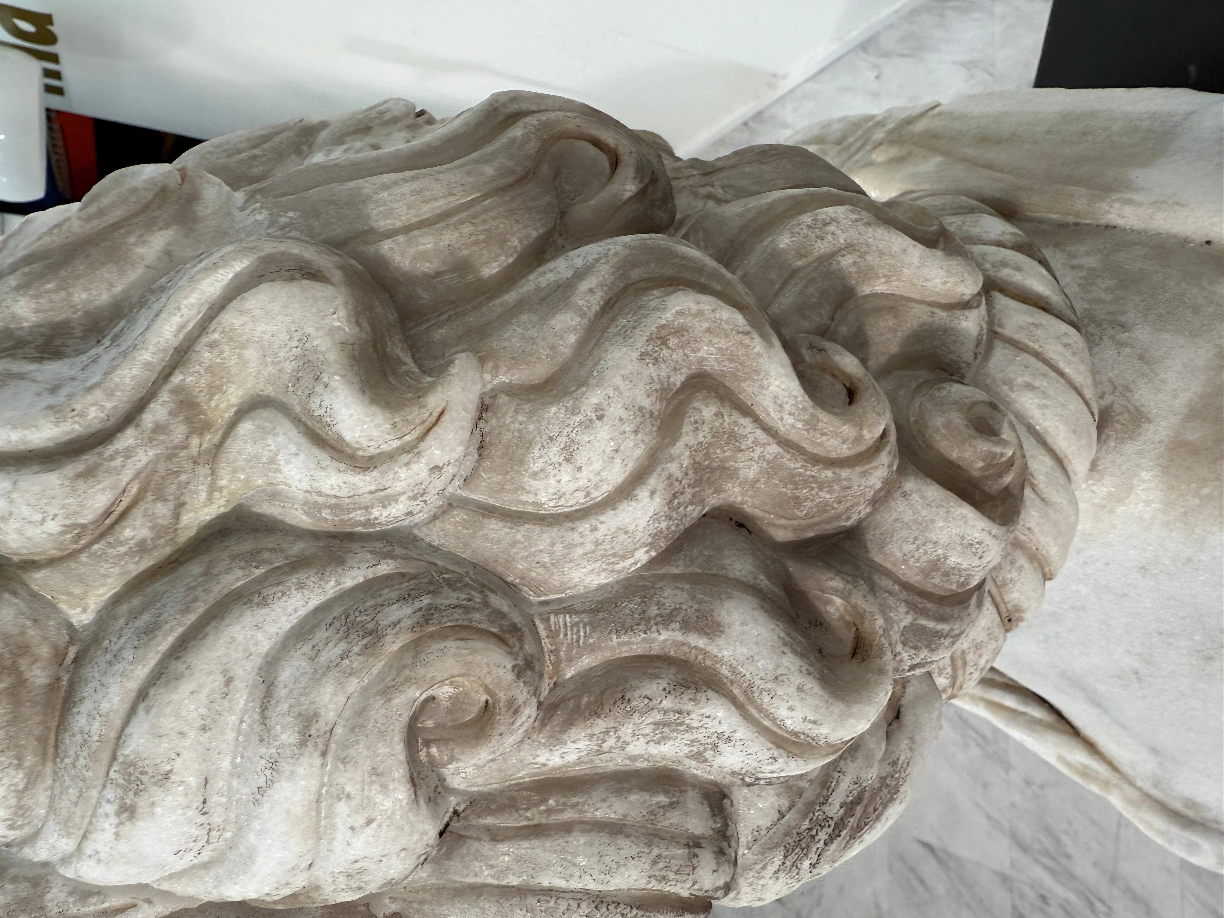 Mid-20th Century Two Classical White Marble Bust of a Ladys, Italy 1950s For Sale