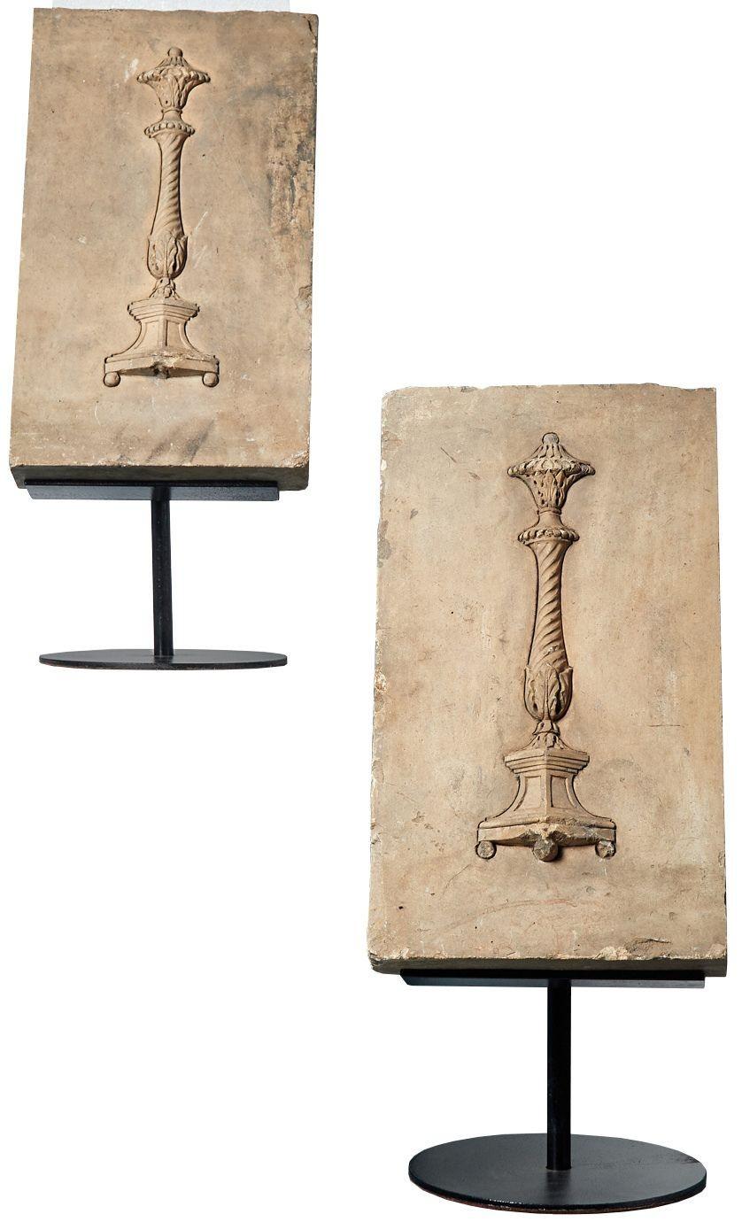 XVIIIe siècle Deux panneaux en relief de pierre de Coade en vente