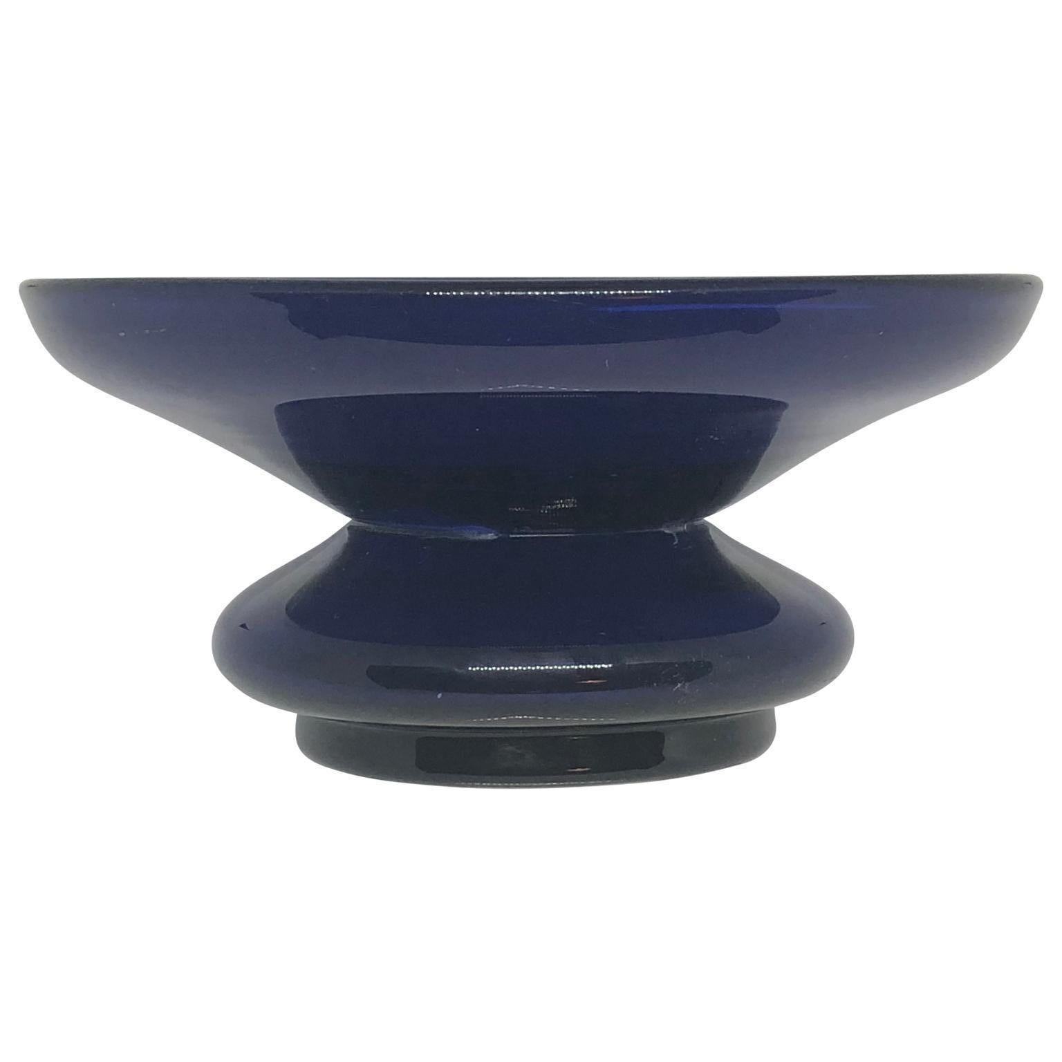 blue glass dishes