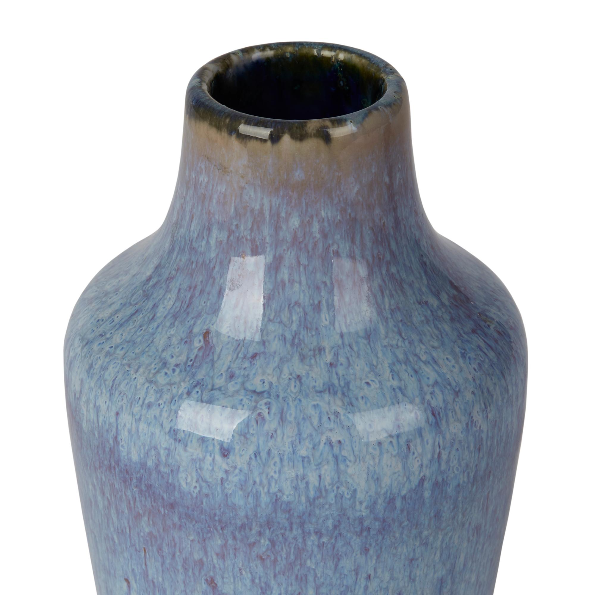 Two Cobridge Moorcroft Ruskin Drip Glazed Art Pottery Vases 3