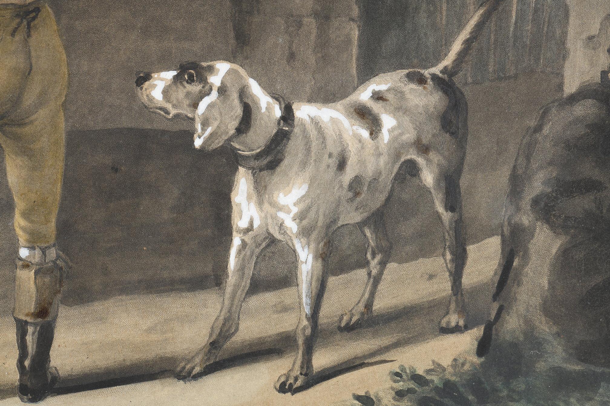 Two colored engravings enhanced with gouache, signed Carle Vernet For Sale 11