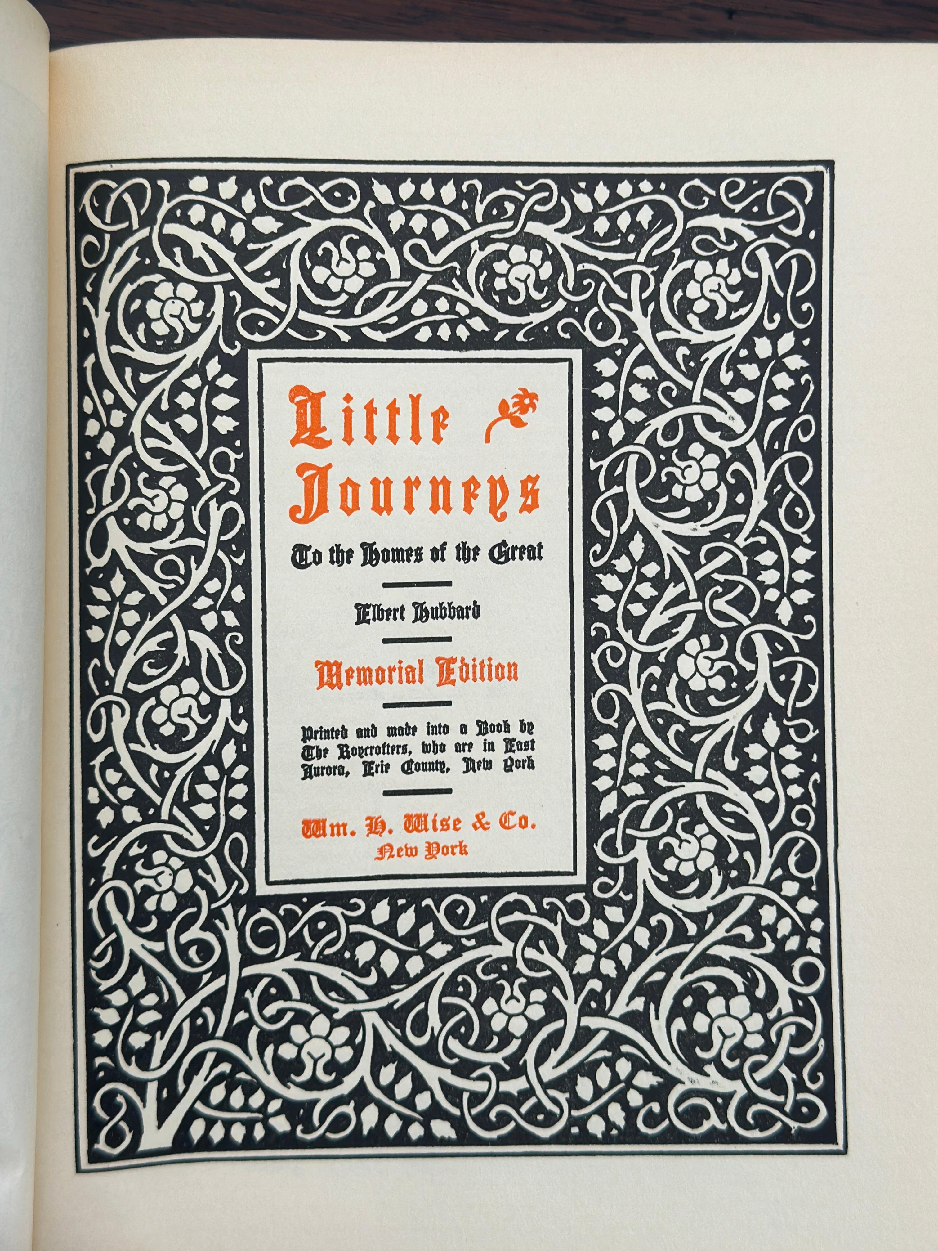 Arts and Crafts Two Complete Sets of Elbert Hubbert 1st Edition Books with ROYCROFT BOOKSTAND For Sale