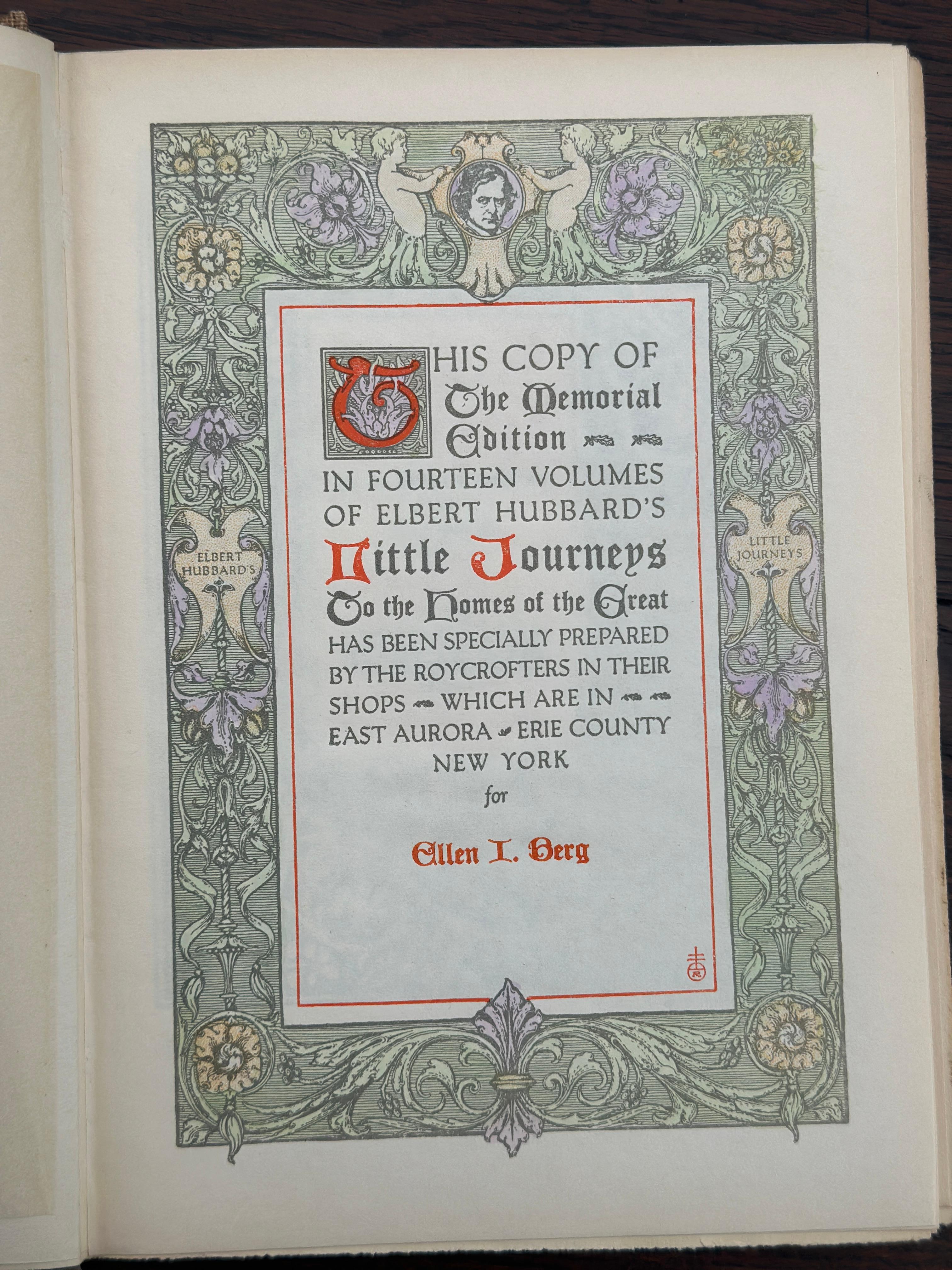 20th Century Two Complete Sets of Elbert Hubbert 1st Edition Books with ROYCROFT BOOKSTAND For Sale