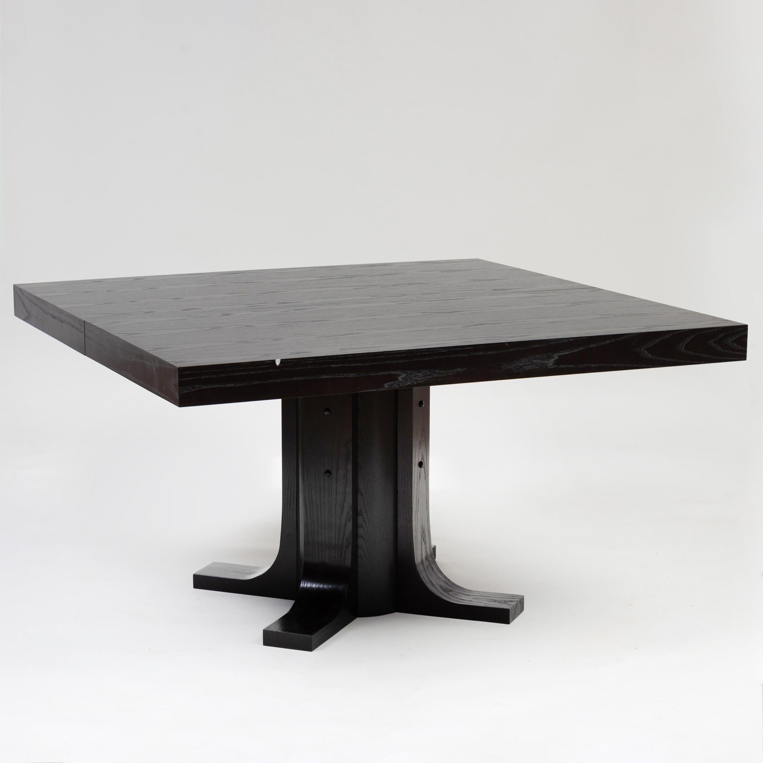 Two contemporary ebonized ash dining tables 
Each 30 x 6 ft. 6 in. x 4 ft. 6 in.