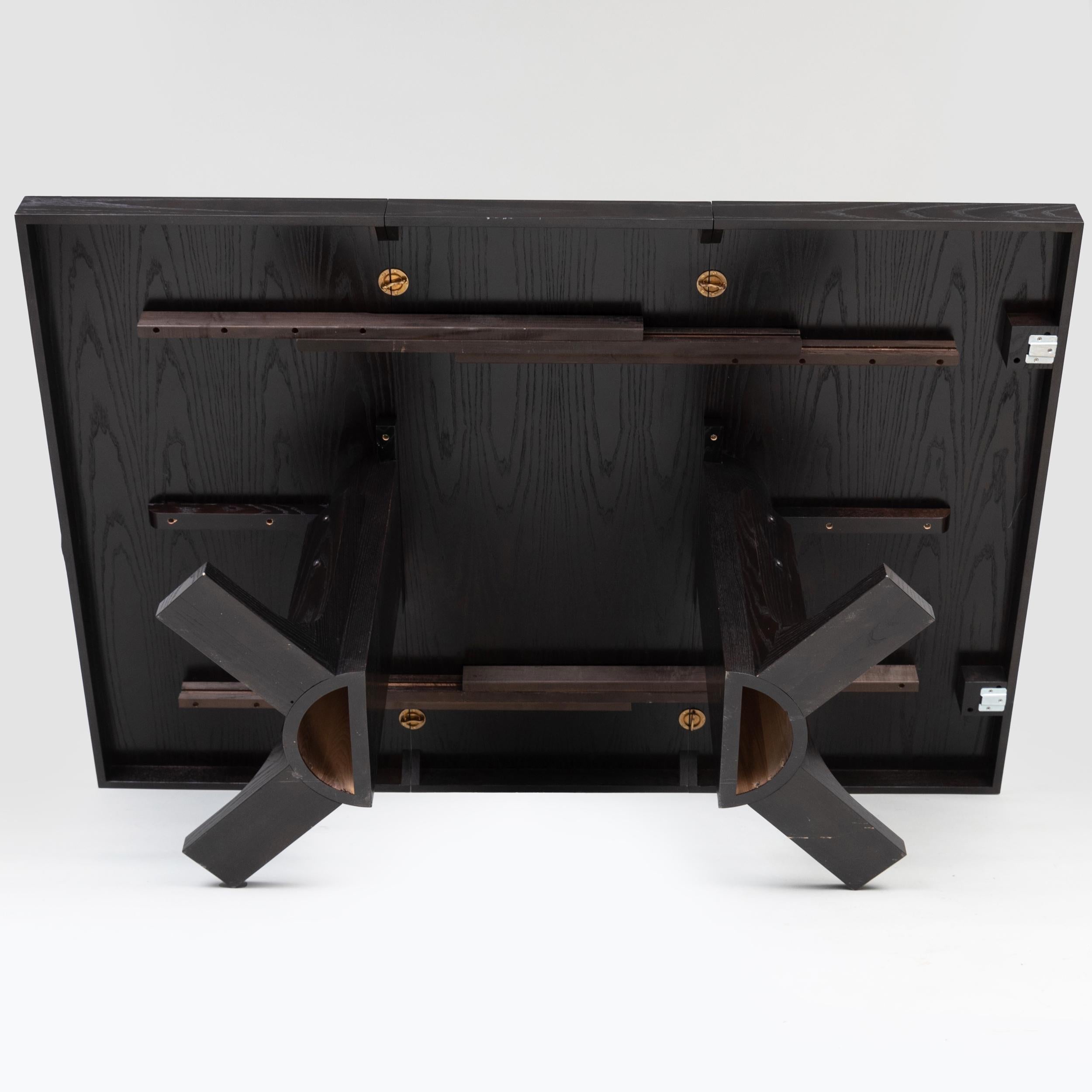Two Contemporary Ebonized Ash Dining Tables 2