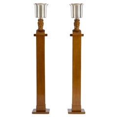 Two Contemporary Floor Lamps with Busts from the collection of Thierry Despont
