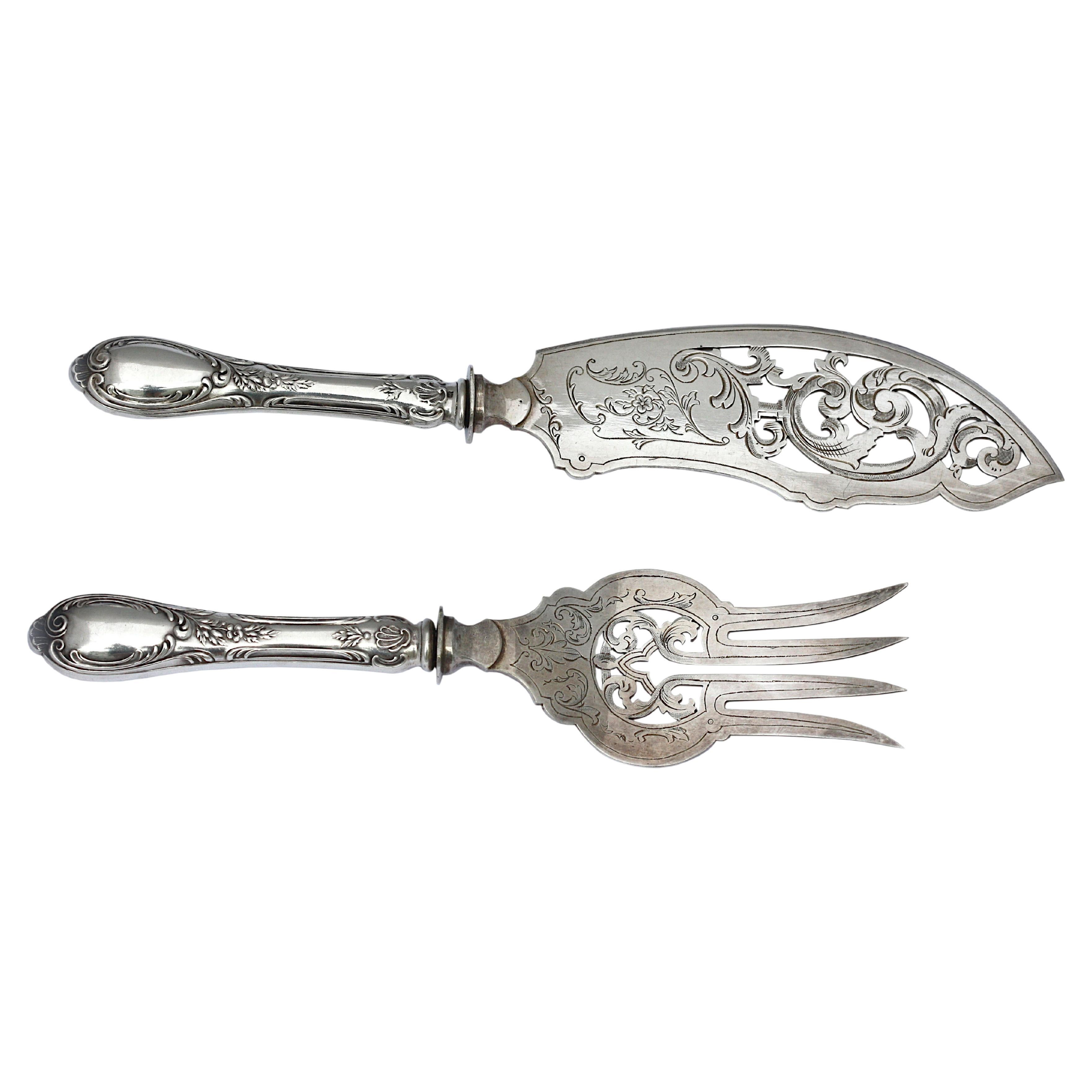  Zwei Continental Silver Serving Pieces