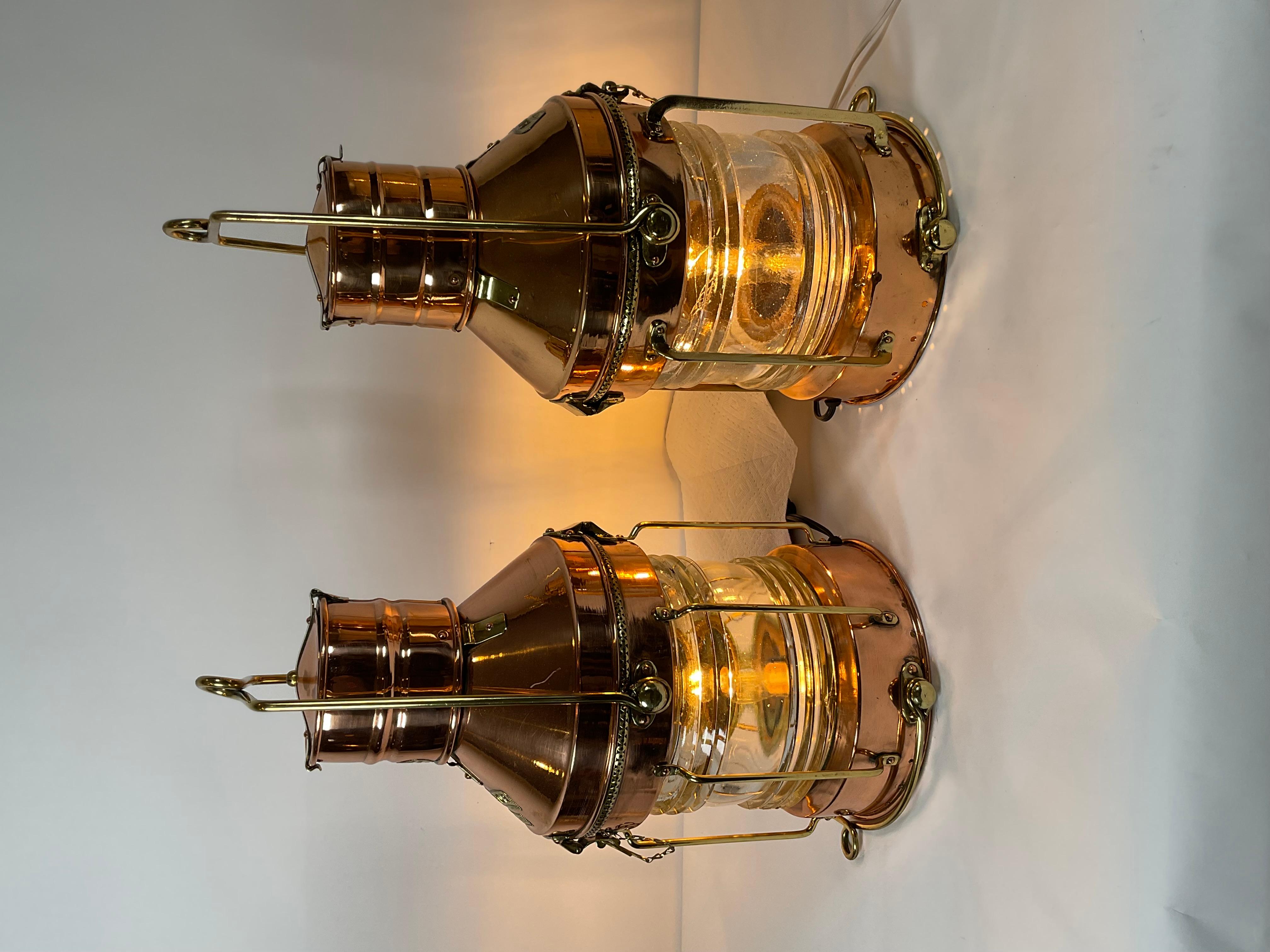 Two Copper and Brass Ship’s Lanterns 2