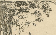 Two Cows by a Tree: An Old Master Print by Marcus de Bye after Paulus Potter
