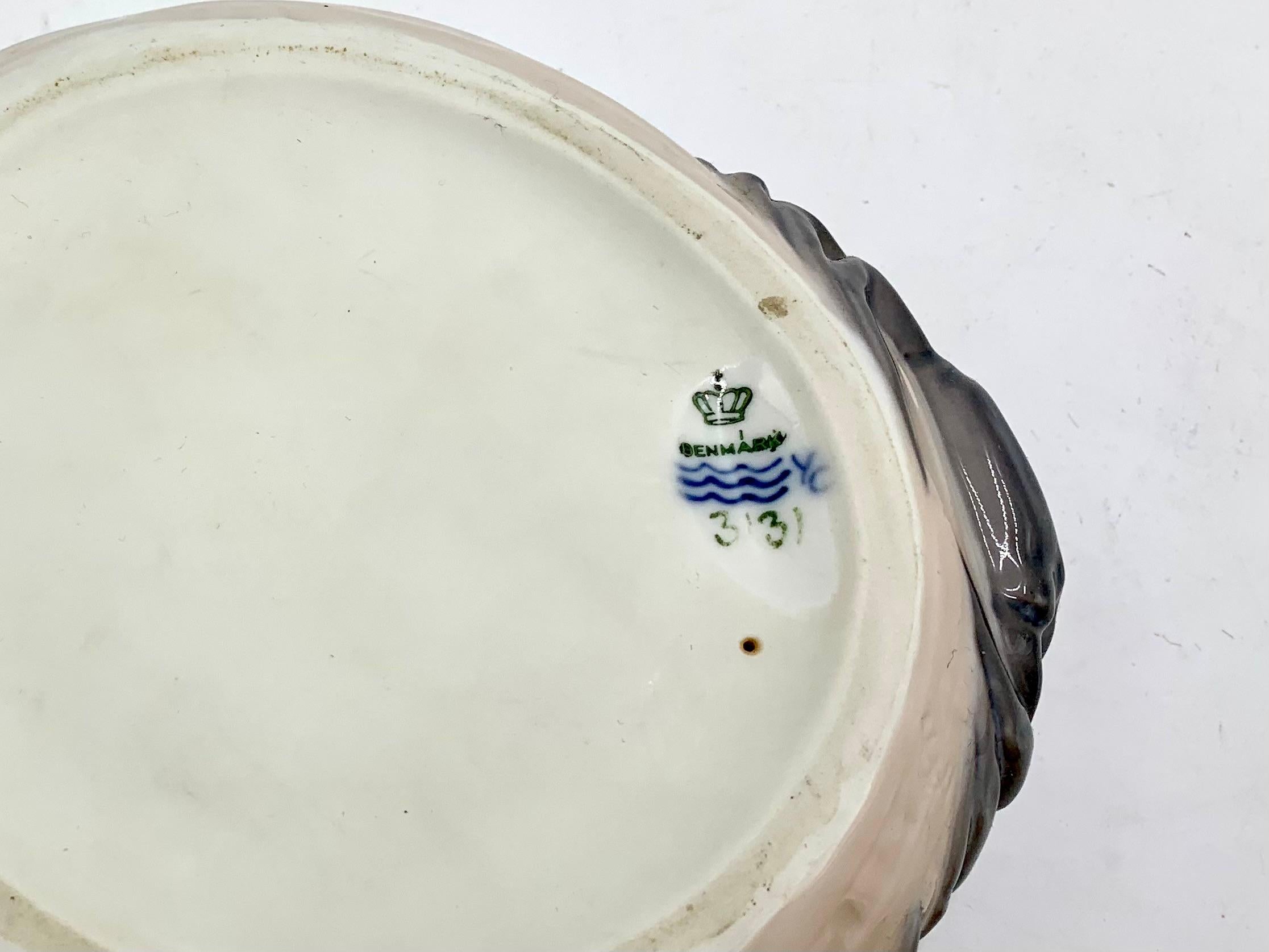 Two Crab Plates, Royal Copenhagen, Denmark, 1950s In Good Condition In Chorzów, PL