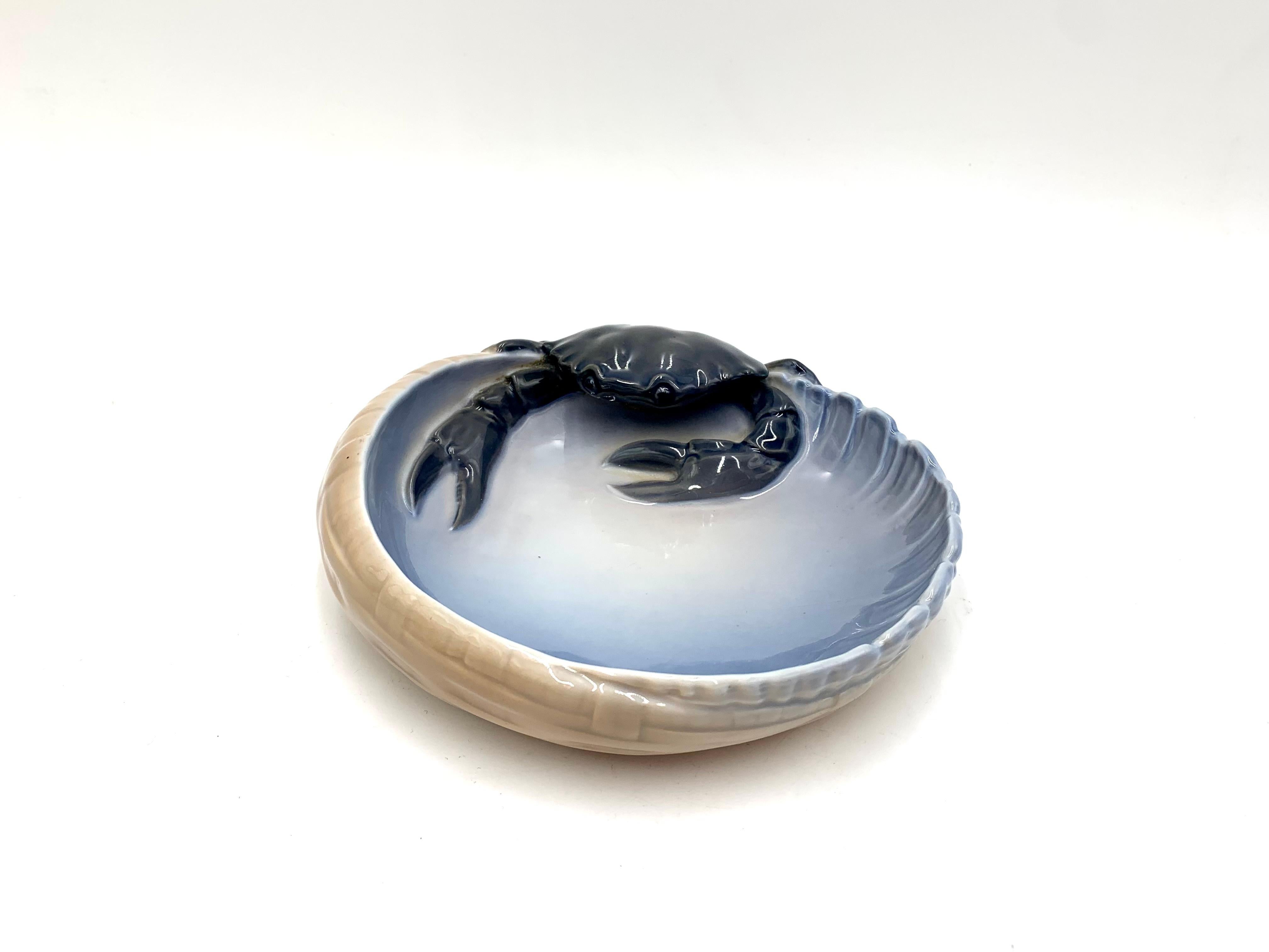 Mid-20th Century Two Crab Plates, Royal Copenhagen, Denmark, 1950s