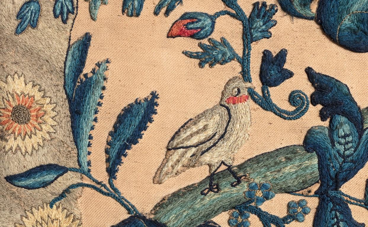 Two Crewelwork Panels, Late 17th Century In Good Condition For Sale In London, GB