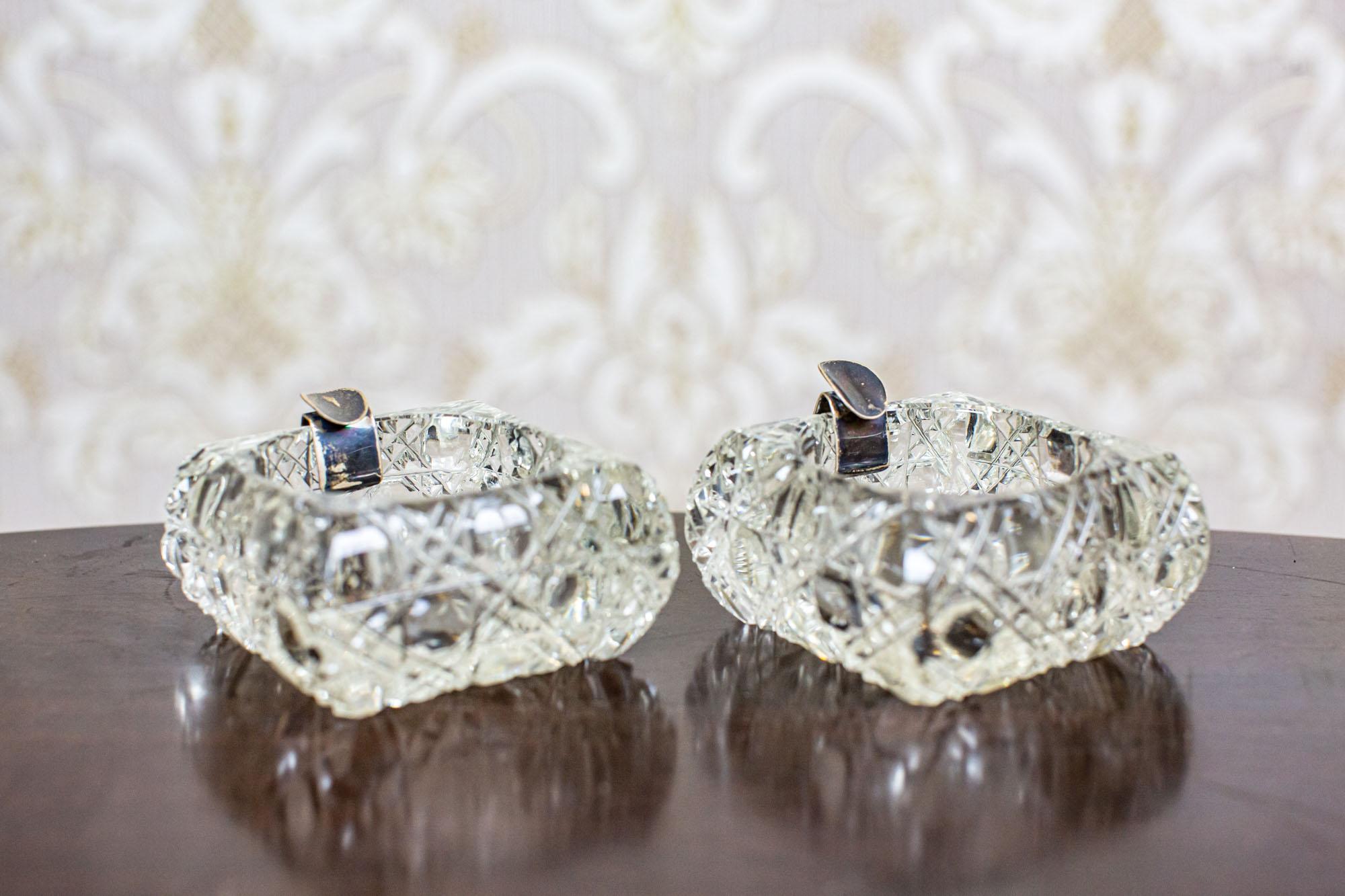 Two Crystal Ashtrays from the Early 20th Century For Sale 4