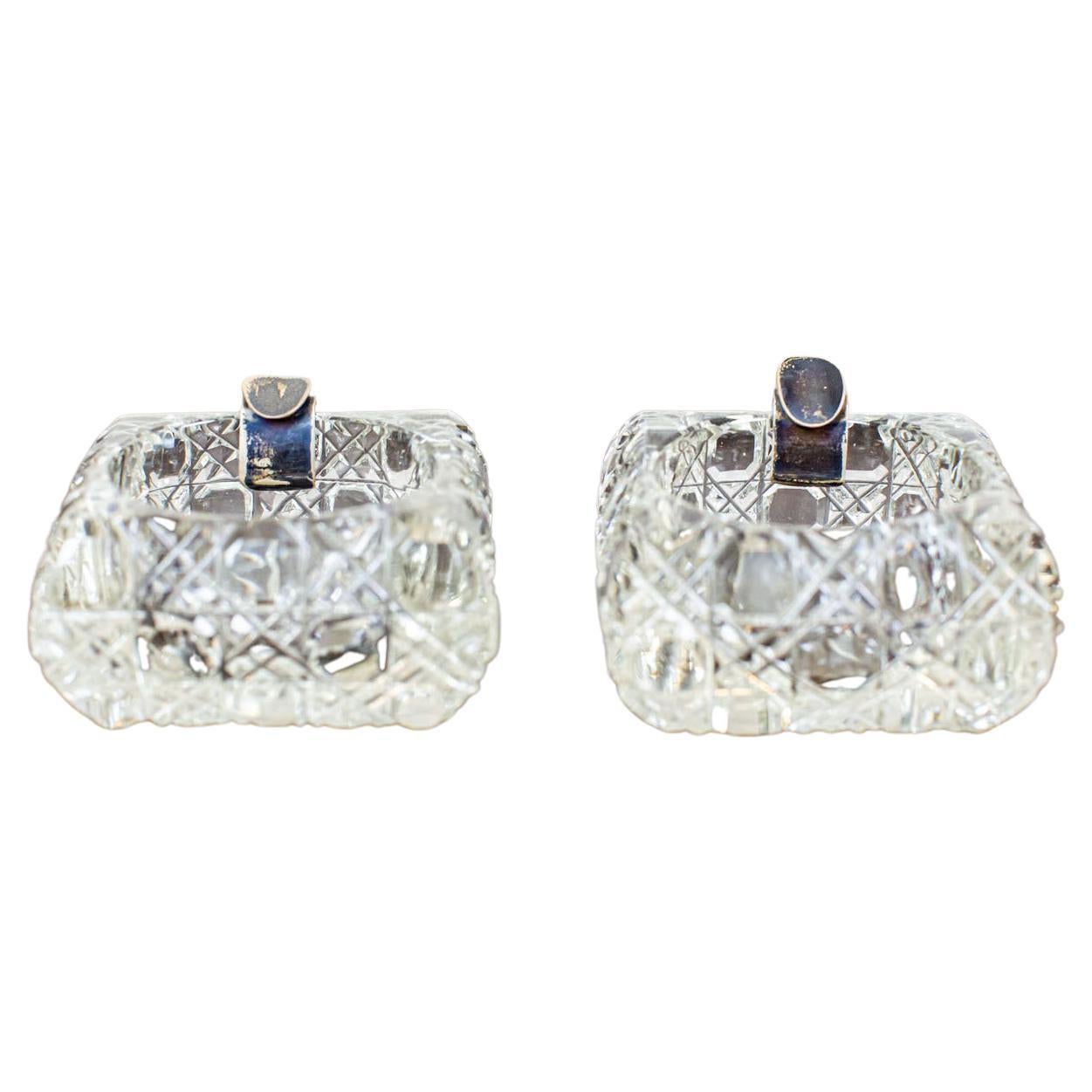 Two Crystal Ashtrays from the Early 20th Century