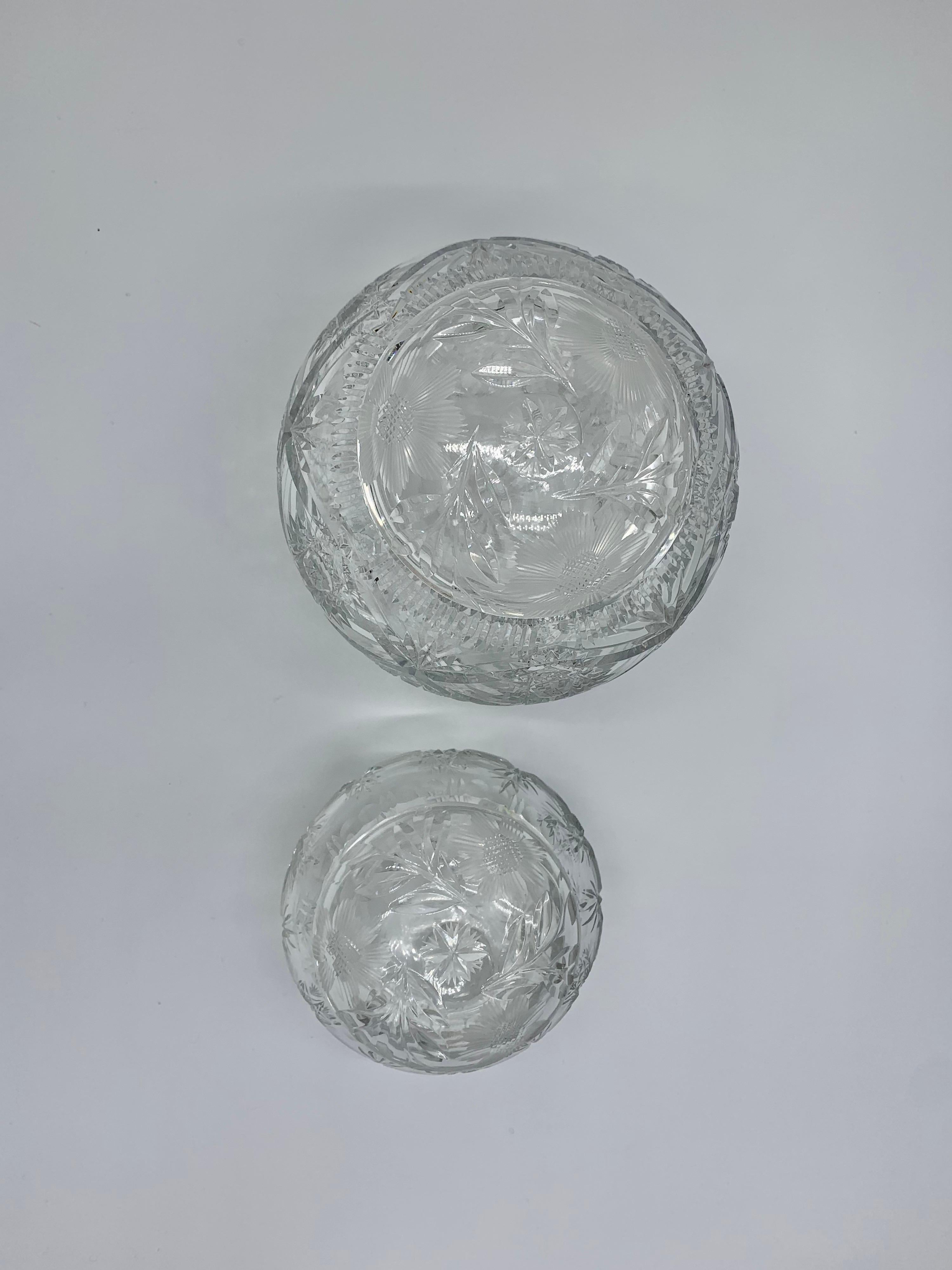 20th Century Two Crystal Boxes, Poland, 1950