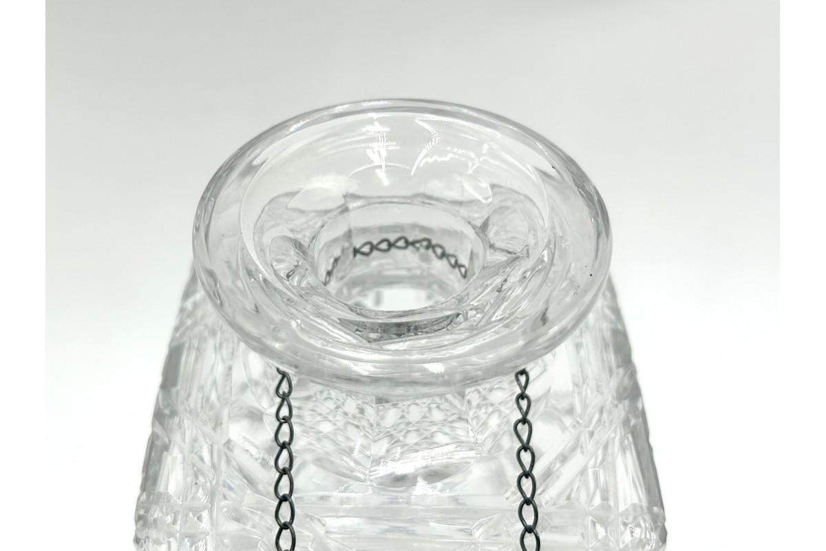 Late 20th Century Two Crystal Decanters with a Silver Emblem, England, 1980s