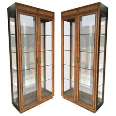 Two Curio Display Cabinets by Henredon