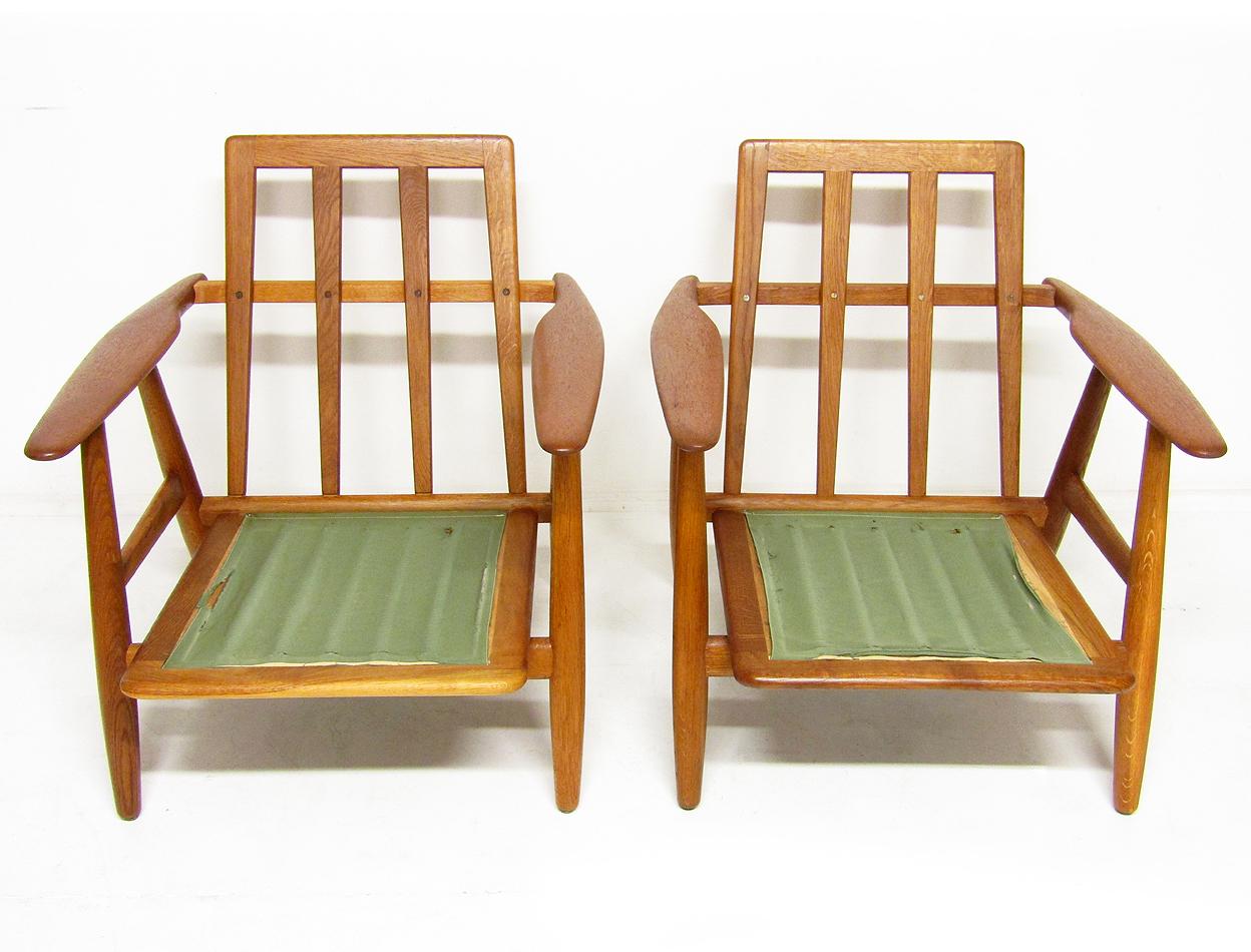Two Danish 1960s GE-240 Cigar Chairs by Hans Wegner for GETAMA 7