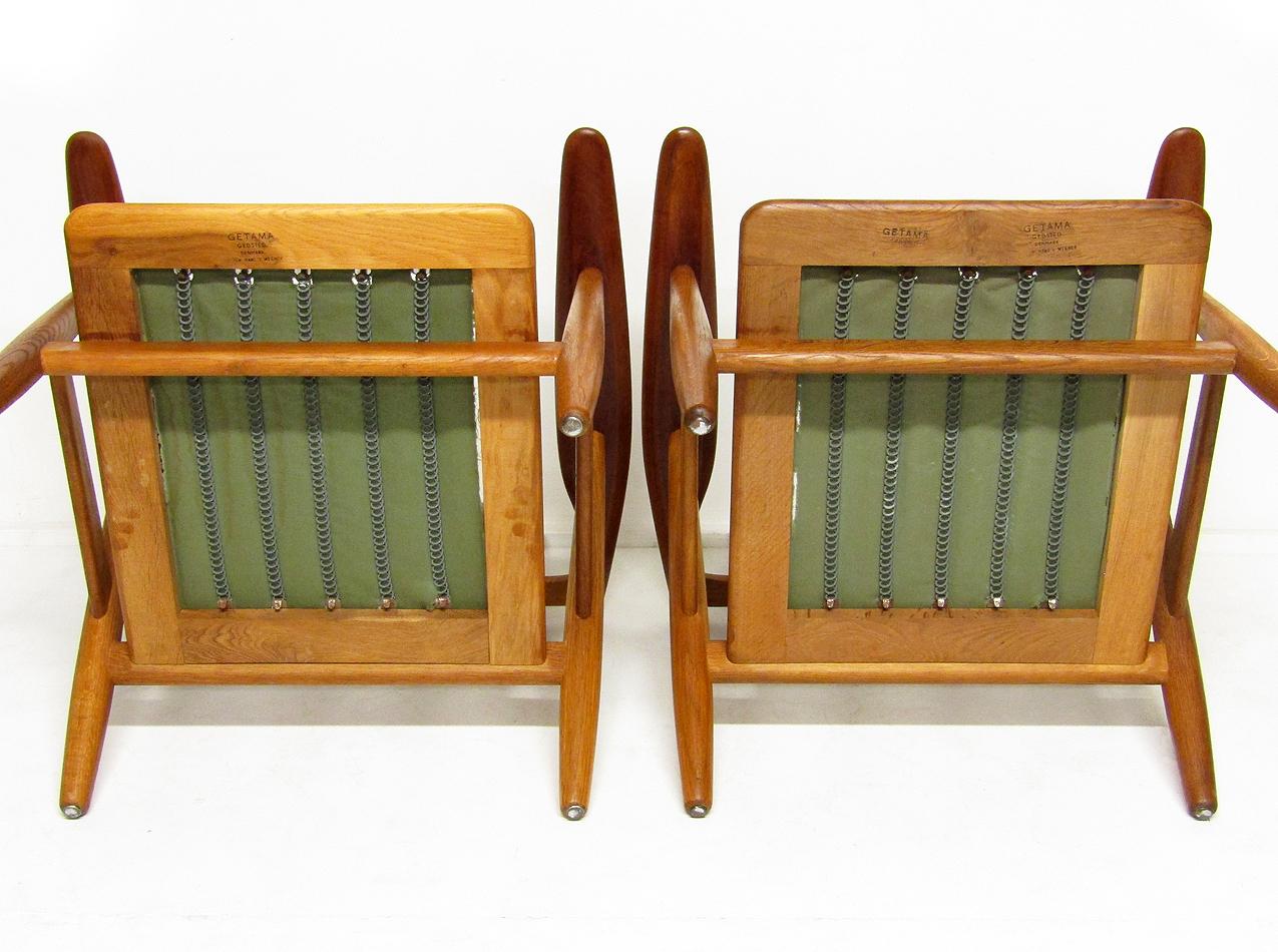 Two Danish 1960s GE-240 Cigar Chairs by Hans Wegner for GETAMA 8