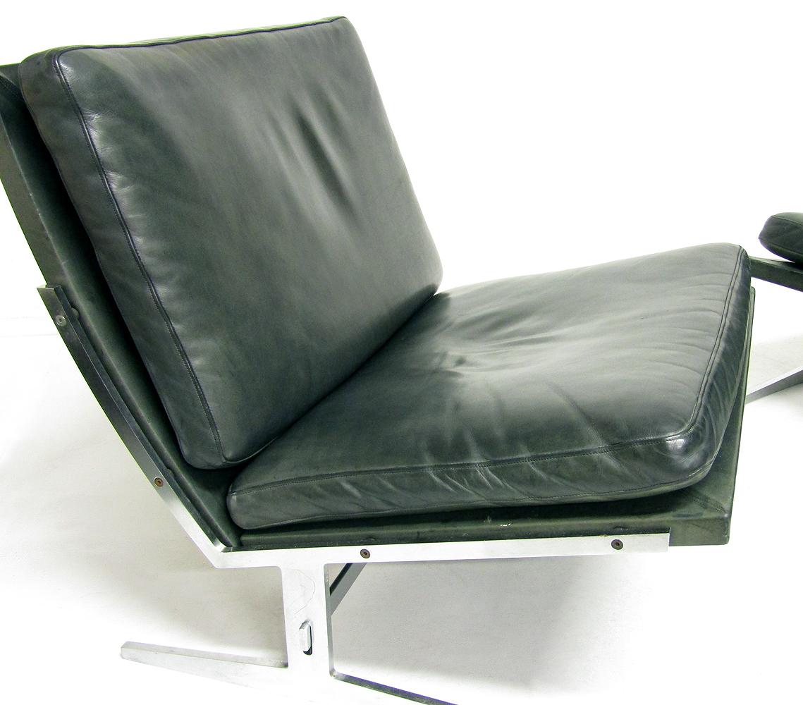 Two Danish BO-561 Chairs in Leather by Preben Fabricius & Jorgen Kastholm For Sale 4
