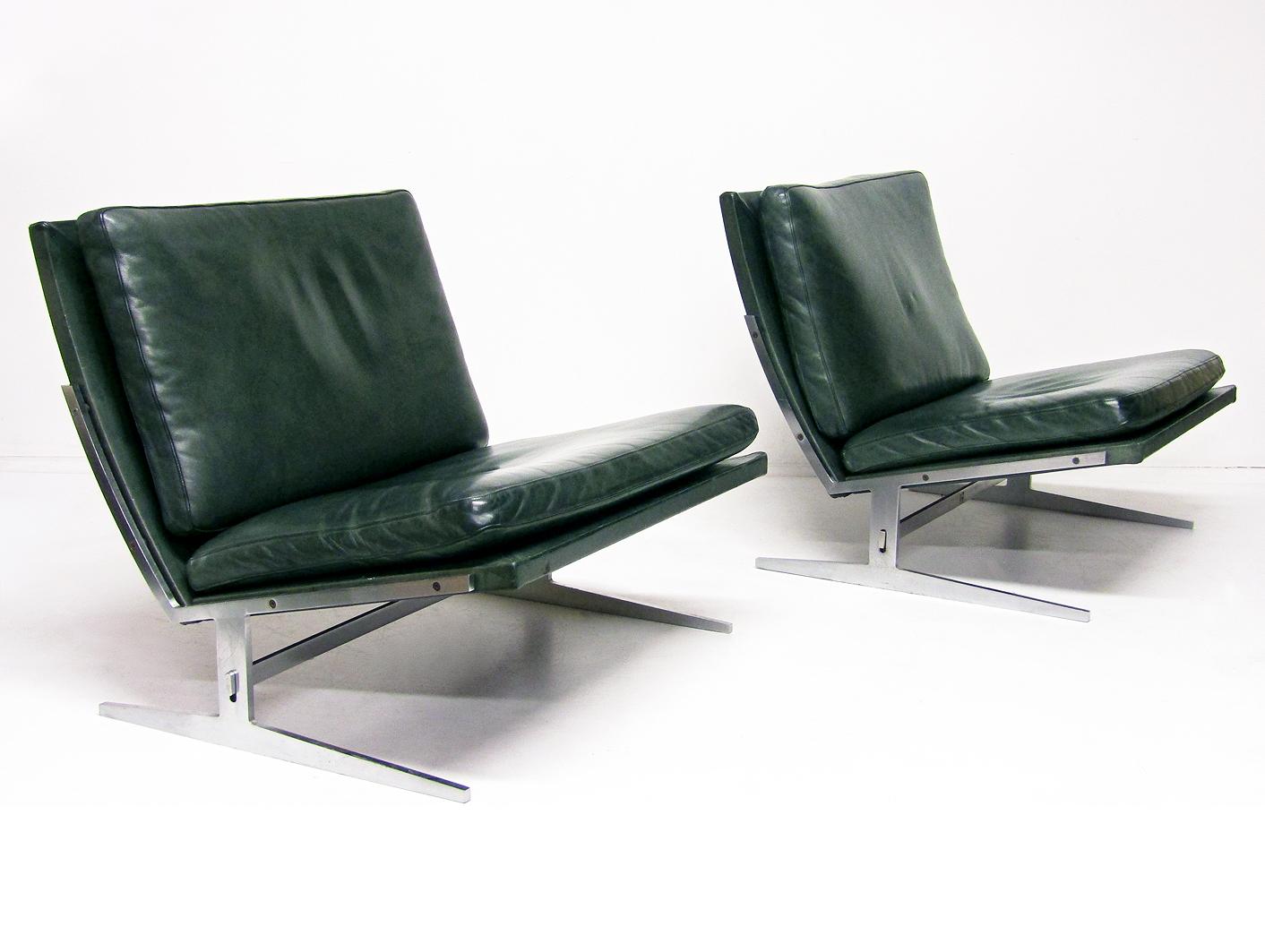 Two Danish BO-561 Chairs in Leather by Preben Fabricius & Jorgen Kastholm For Sale 6