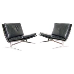 Due sedie danesi BO-561 in pelle di Preben Fabricius 
Jorgen Kastholm